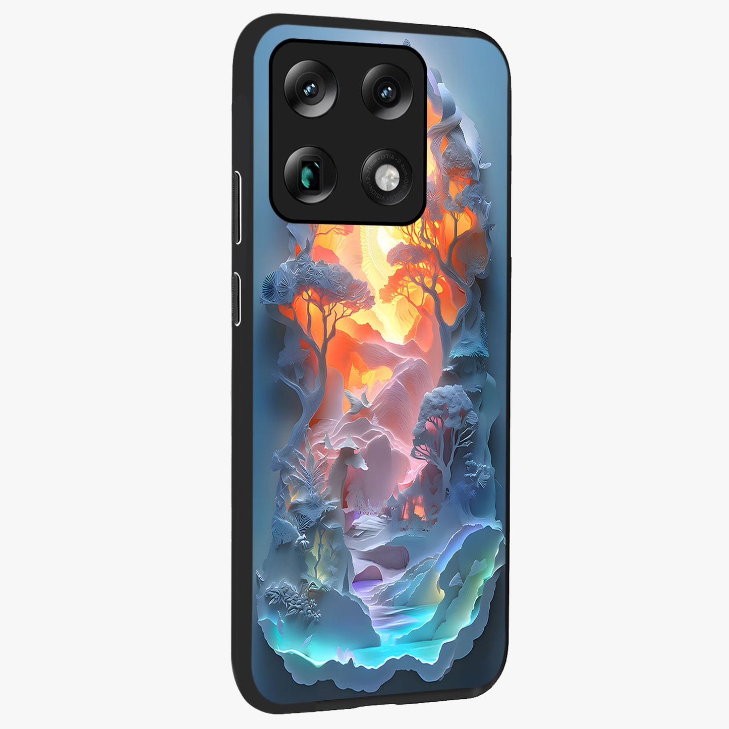 Glow Forest Portal Glass Case upright view showcasing enchanted forest portal artwork with fantasy nature theme.