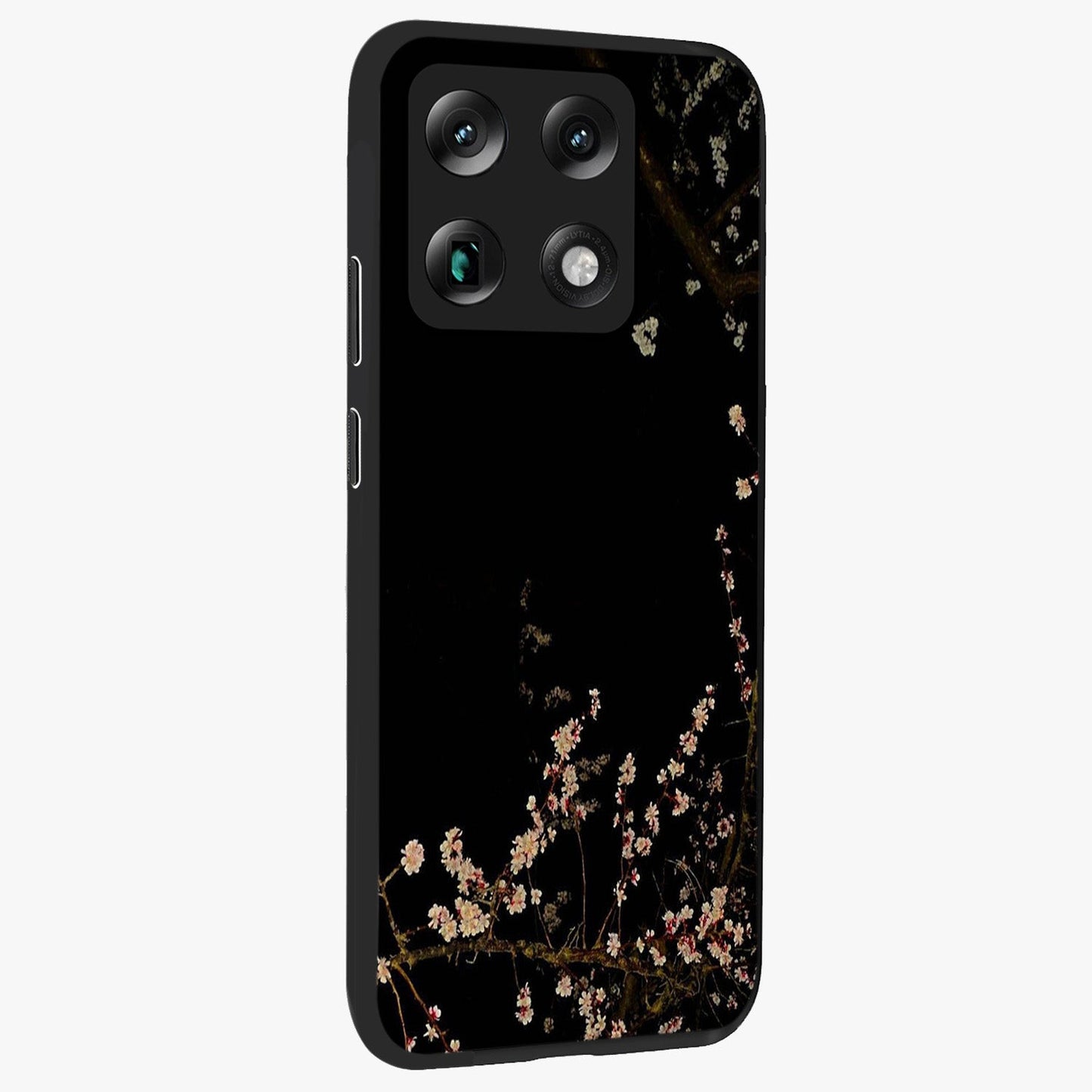 Petal Moon Light With Custom Name Glass Case upright view showcasing elegant floral moon artwork with personalized aesthetic.