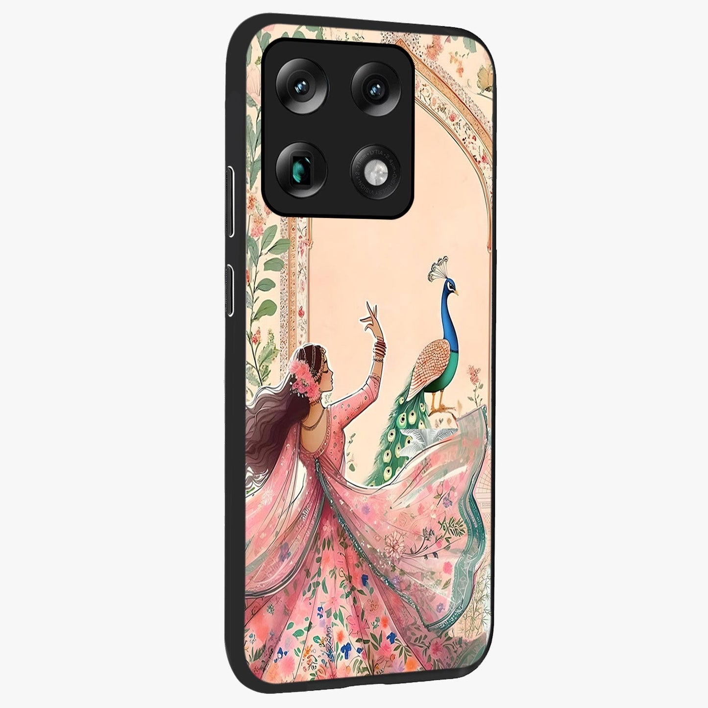 Royal Grace Muse Glass Case upright view showcasing stylish artistic artwork with sophisticated royal theme.