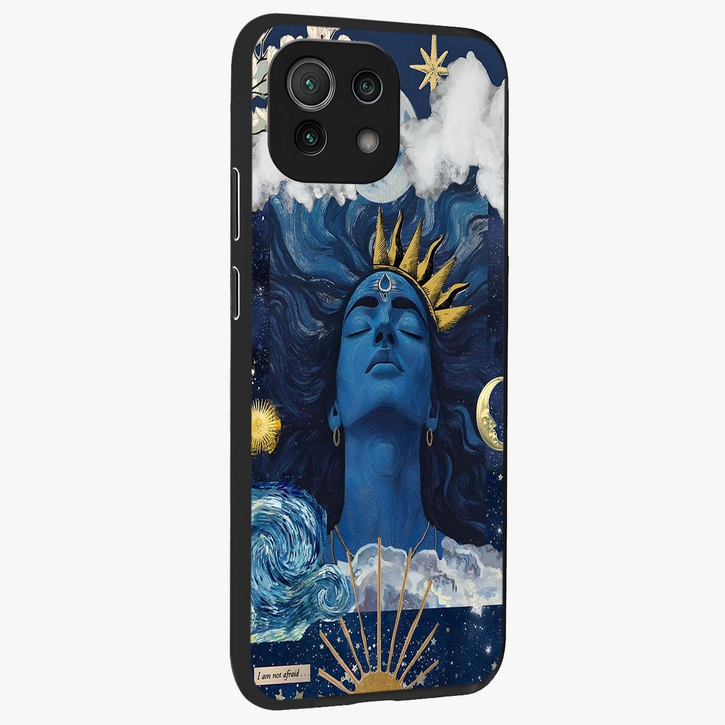 Aesthetic Lord Shiva Glass Case upright view showcasing powerful Lord Shiva artwork with devotional theme.