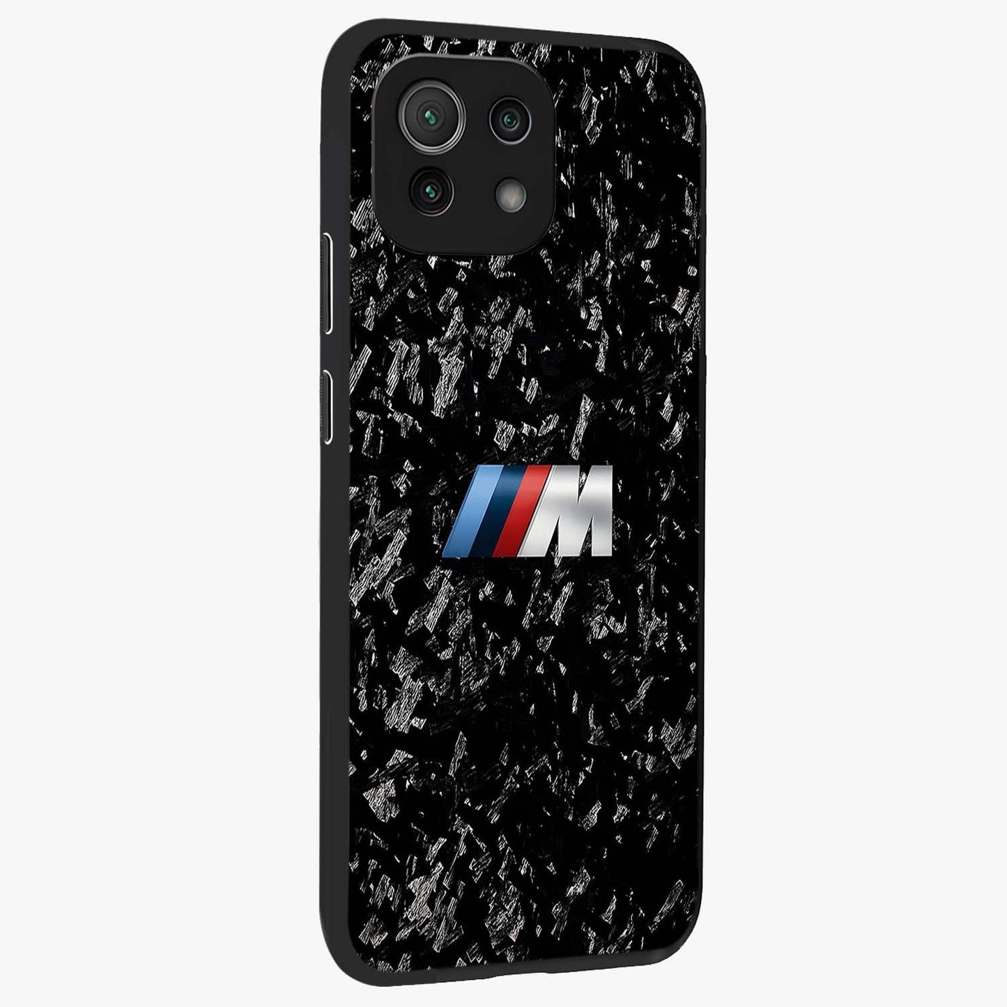 Carbon Speed Mark Glass Case upright view showcasing modern carbon speed graphic with bold automotive theme.