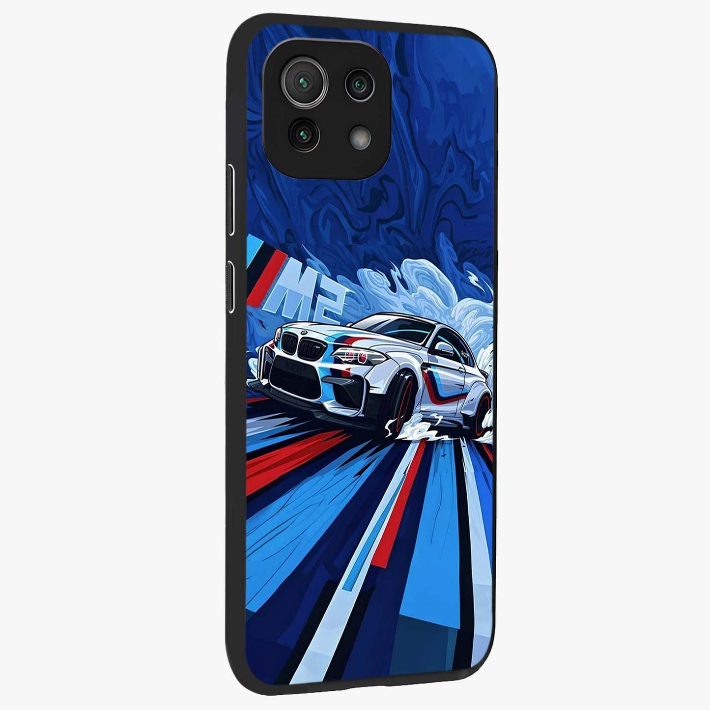 Drift Power Rush Glass Case upright view showcasing high speed racing artwork with bold automotive theme.