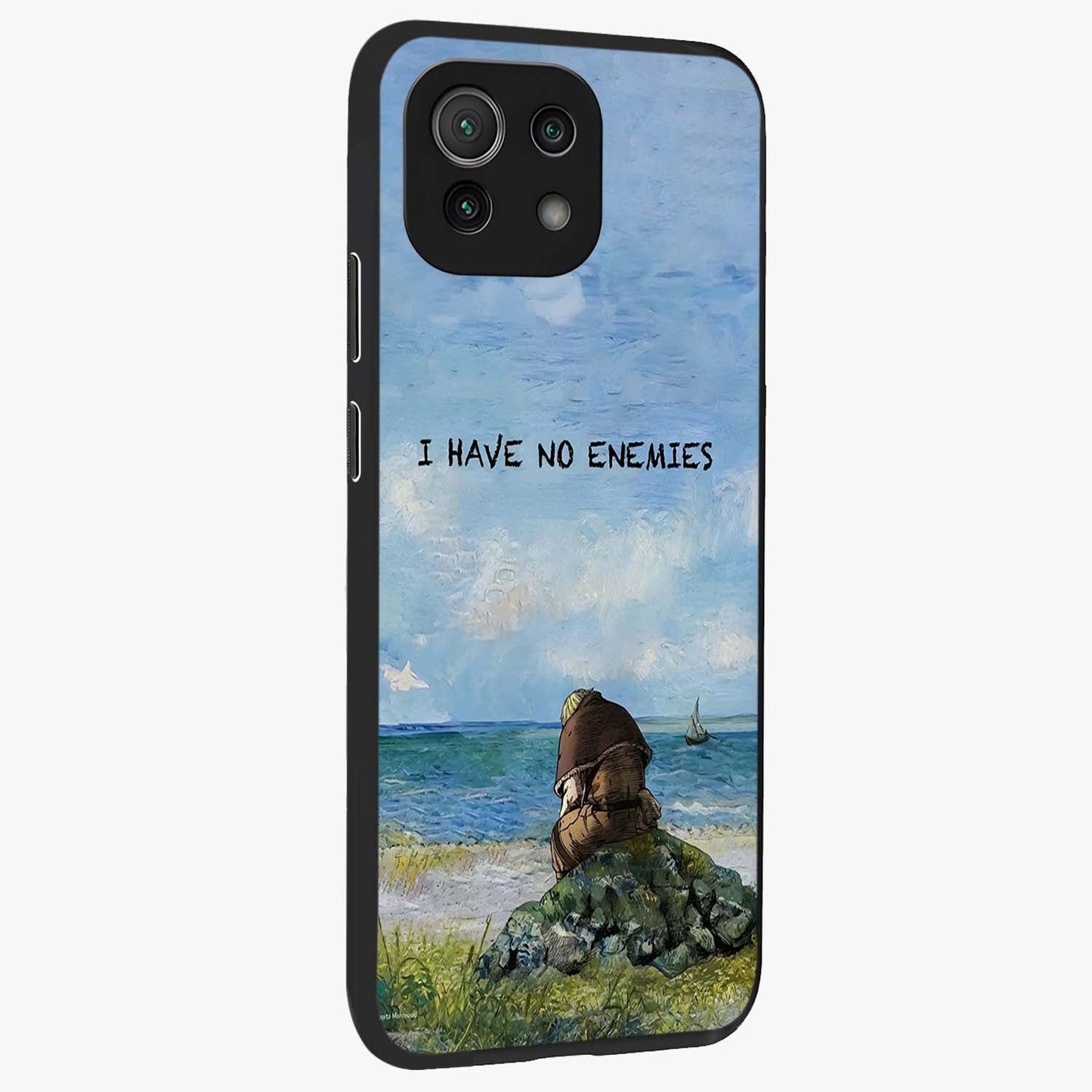 Peace Beyond War Glass Case upright view showcasing powerful peace symbol artwork with inspirational theme.
