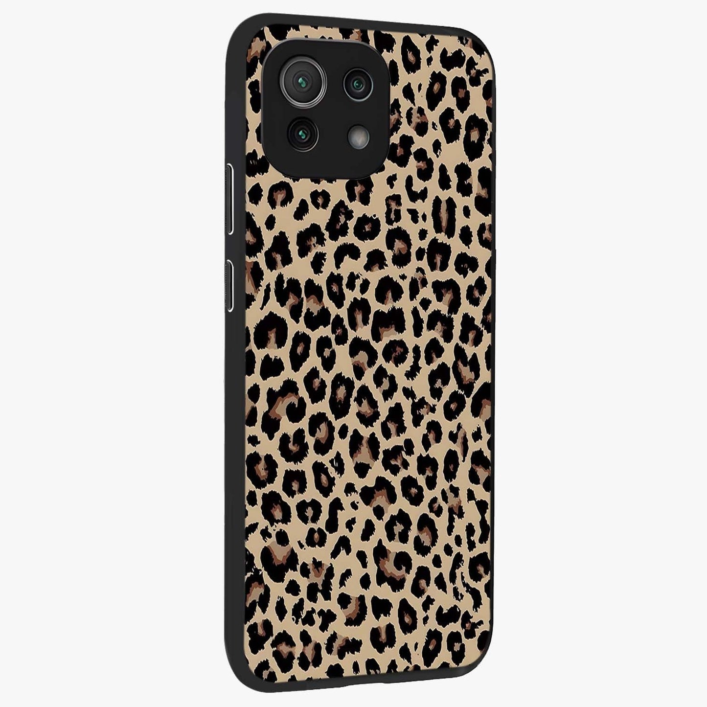 Savage Chic Pattern Glass Case upright view showcasing trendy decorative artwork with edgy fashion theme.
