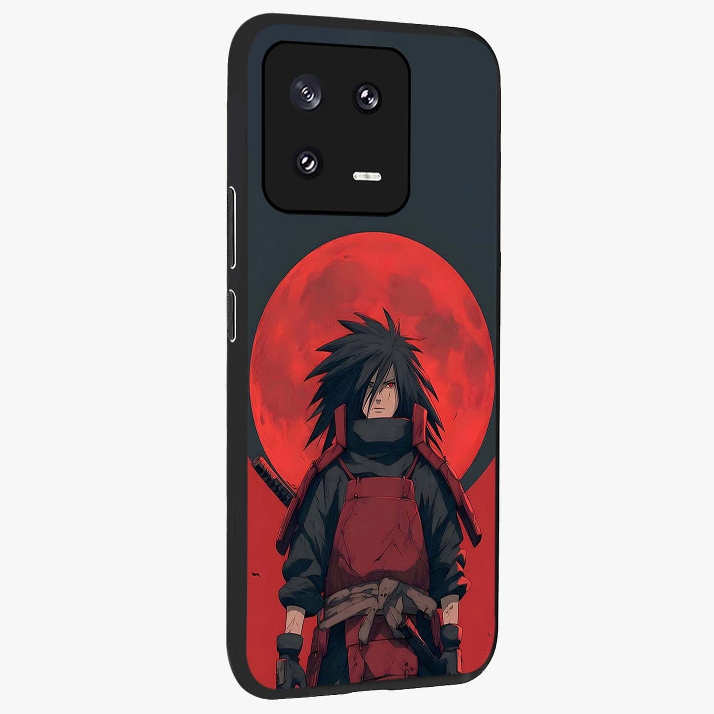 Crimson Moon Warlord Glass Case upright view showcasing powerful warlord artwork with dark celestial theme.
