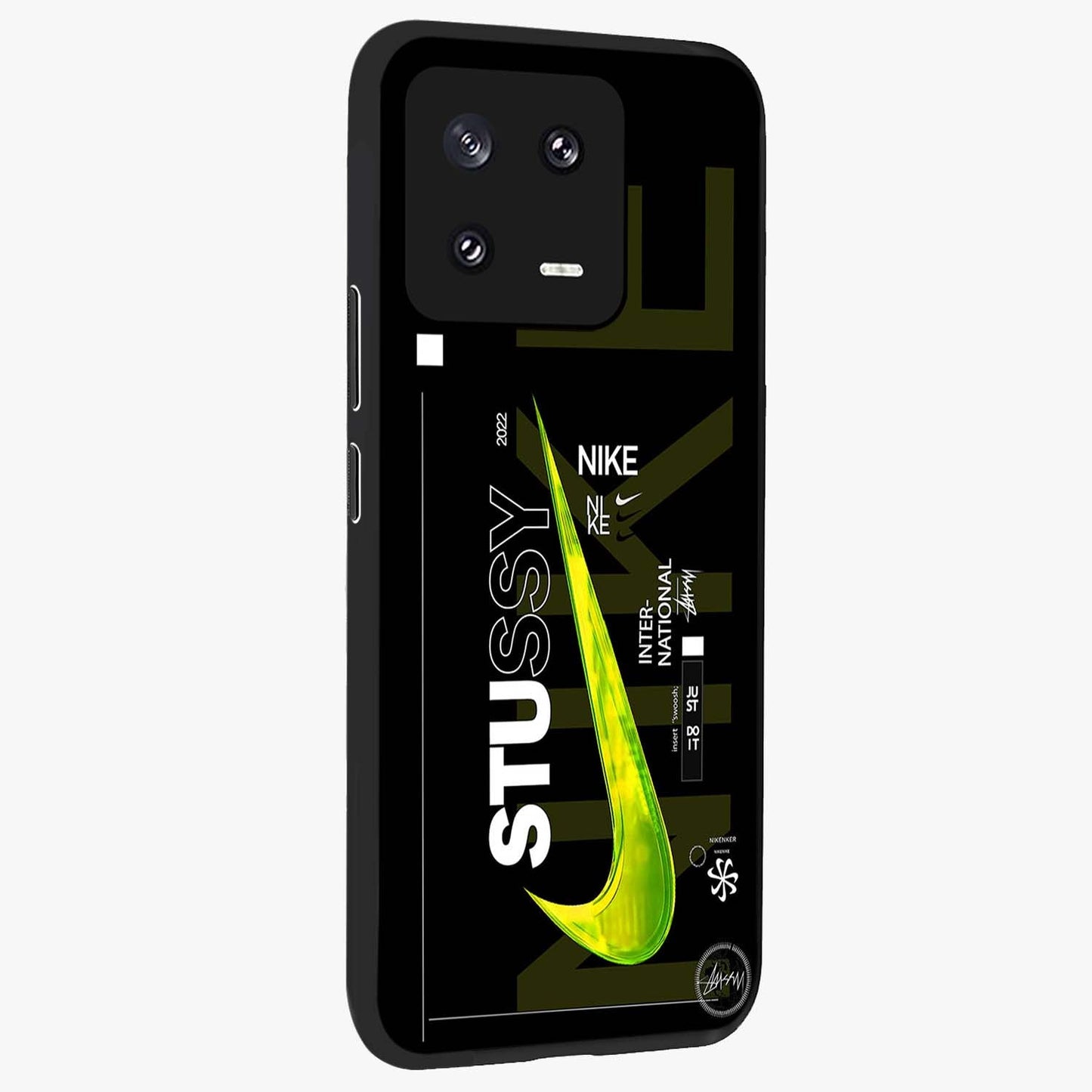 Neon Street Edition Glass Case upright view showcasing colorful neon artwork with modern street culture theme.