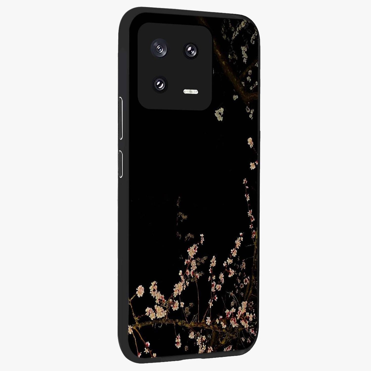 Petal Moon Light With Custom Name Glass Case upright view showcasing elegant floral moon artwork with personalized aesthetic.