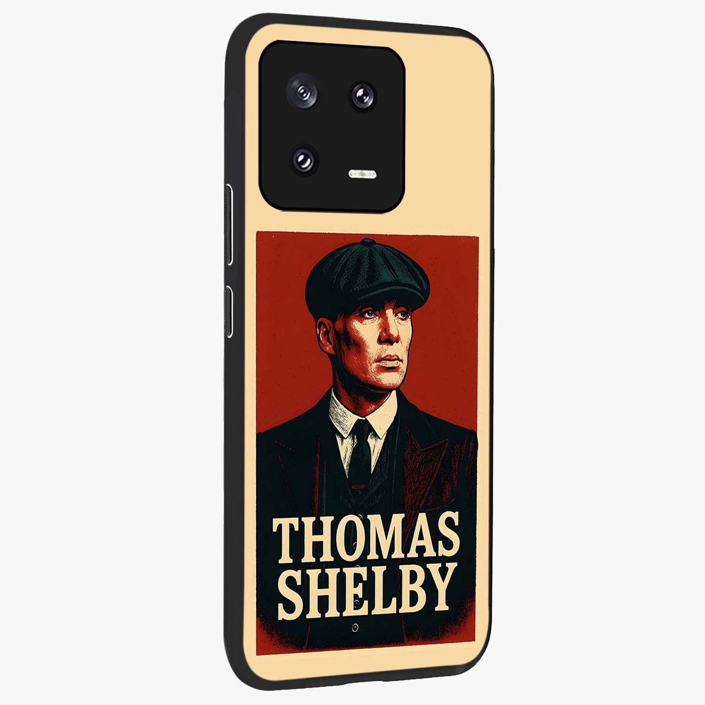 Vintage Mafia Authority Glass Case upright view showcasing dramatic vintage artwork with iconic authority theme.