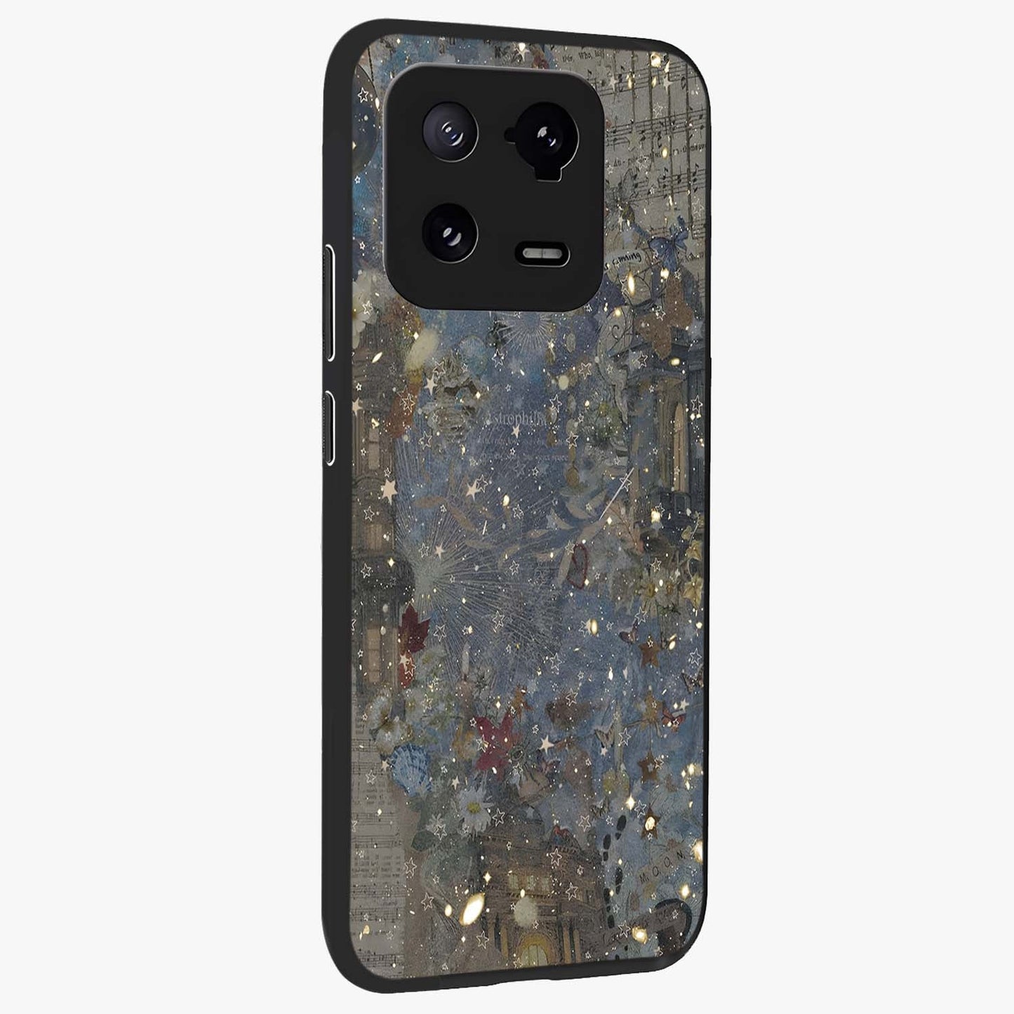Aesthetic Astrolophia Glass Case upright view showcasing soft aesthetic theme with stylish modern look.
