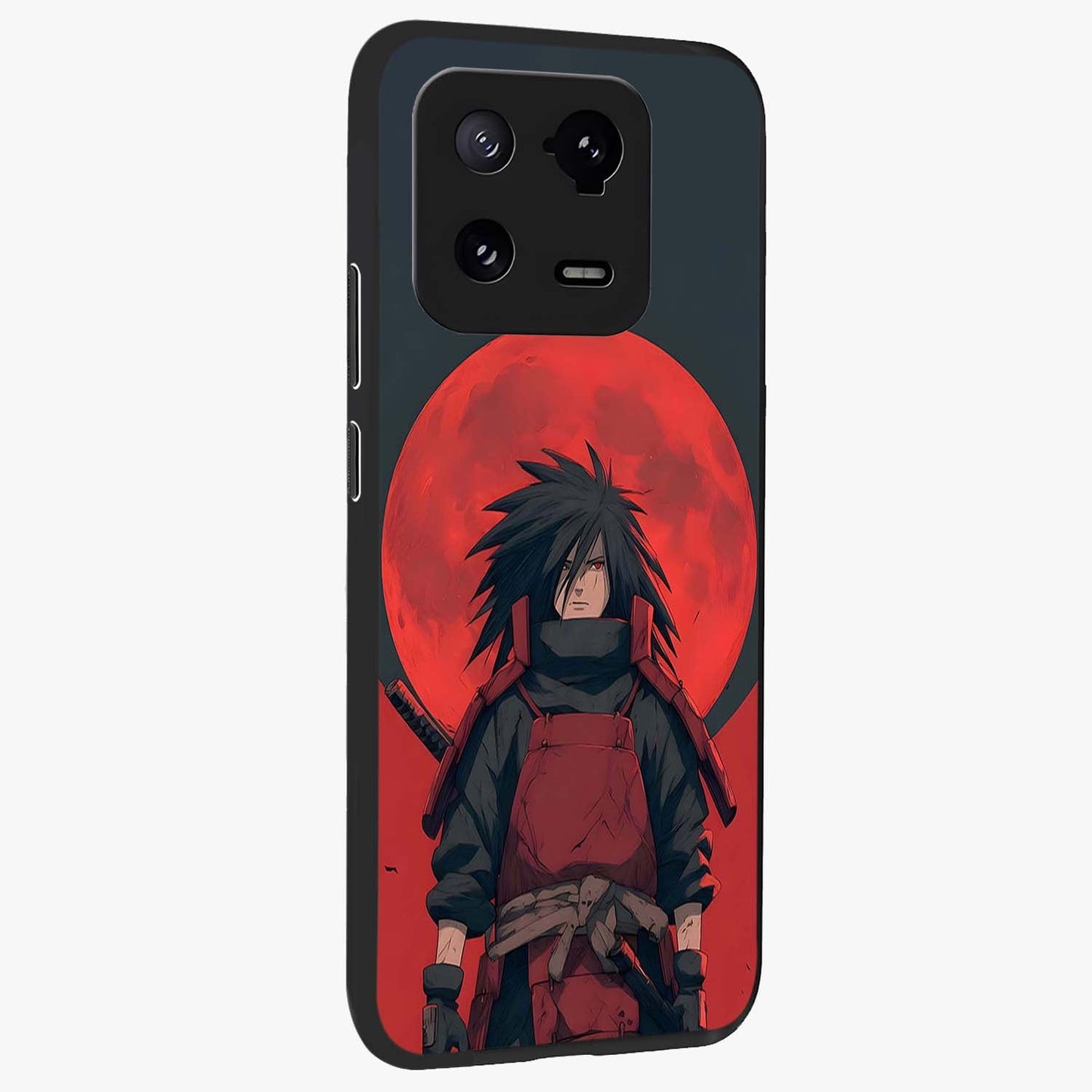 Crimson Moon Warlord Glass Case upright view showcasing powerful warlord artwork with dark celestial theme.