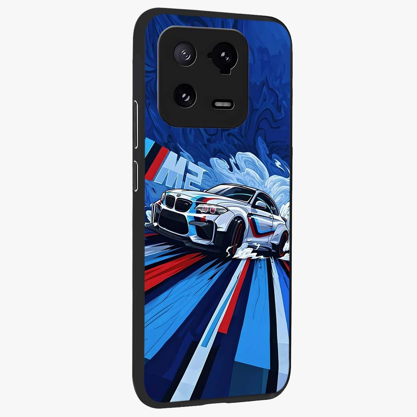 Drift Power Rush Glass Case upright view showcasing high speed racing artwork with bold automotive theme.