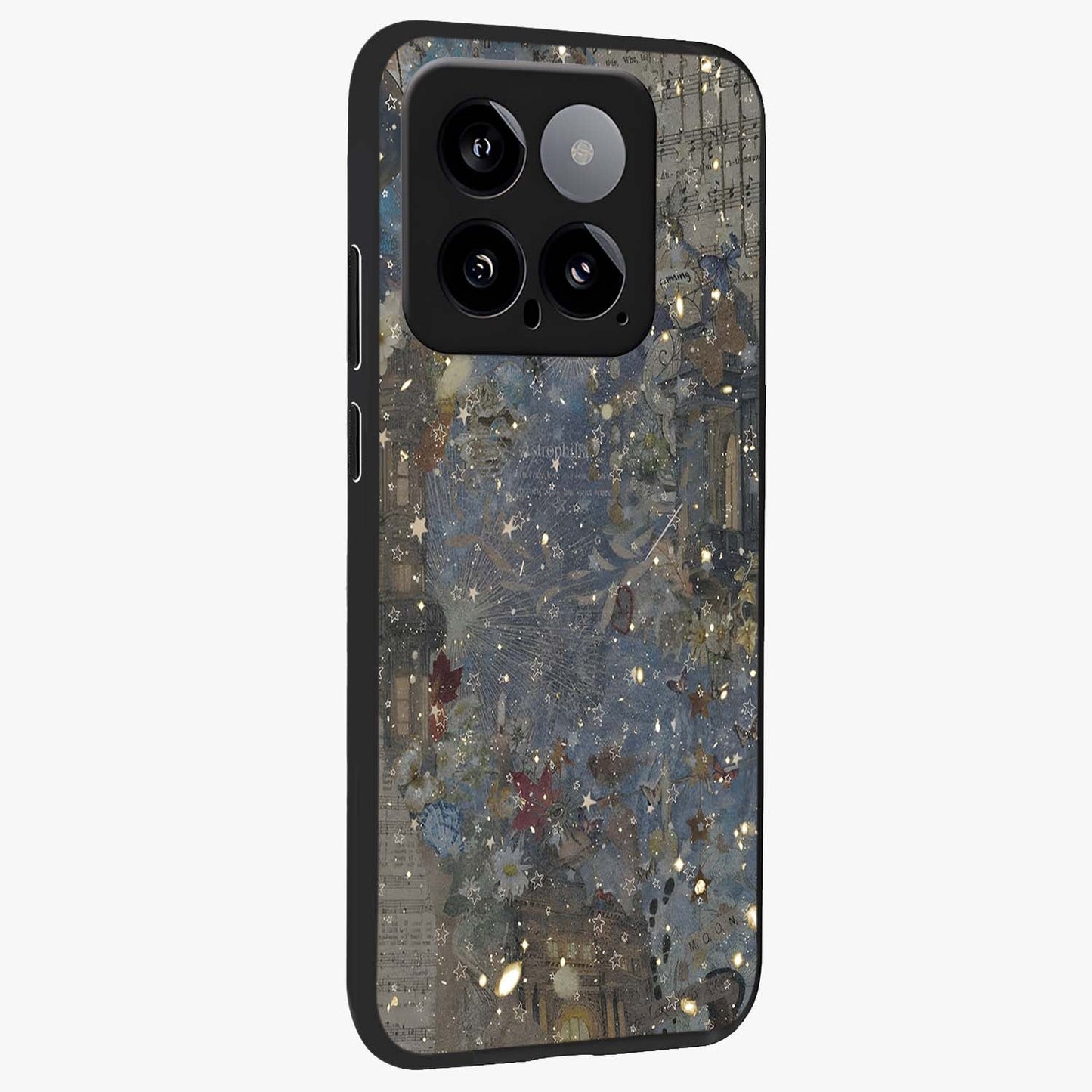 Aesthetic Astrolophia Glass Case upright view showcasing soft aesthetic theme with stylish modern look.