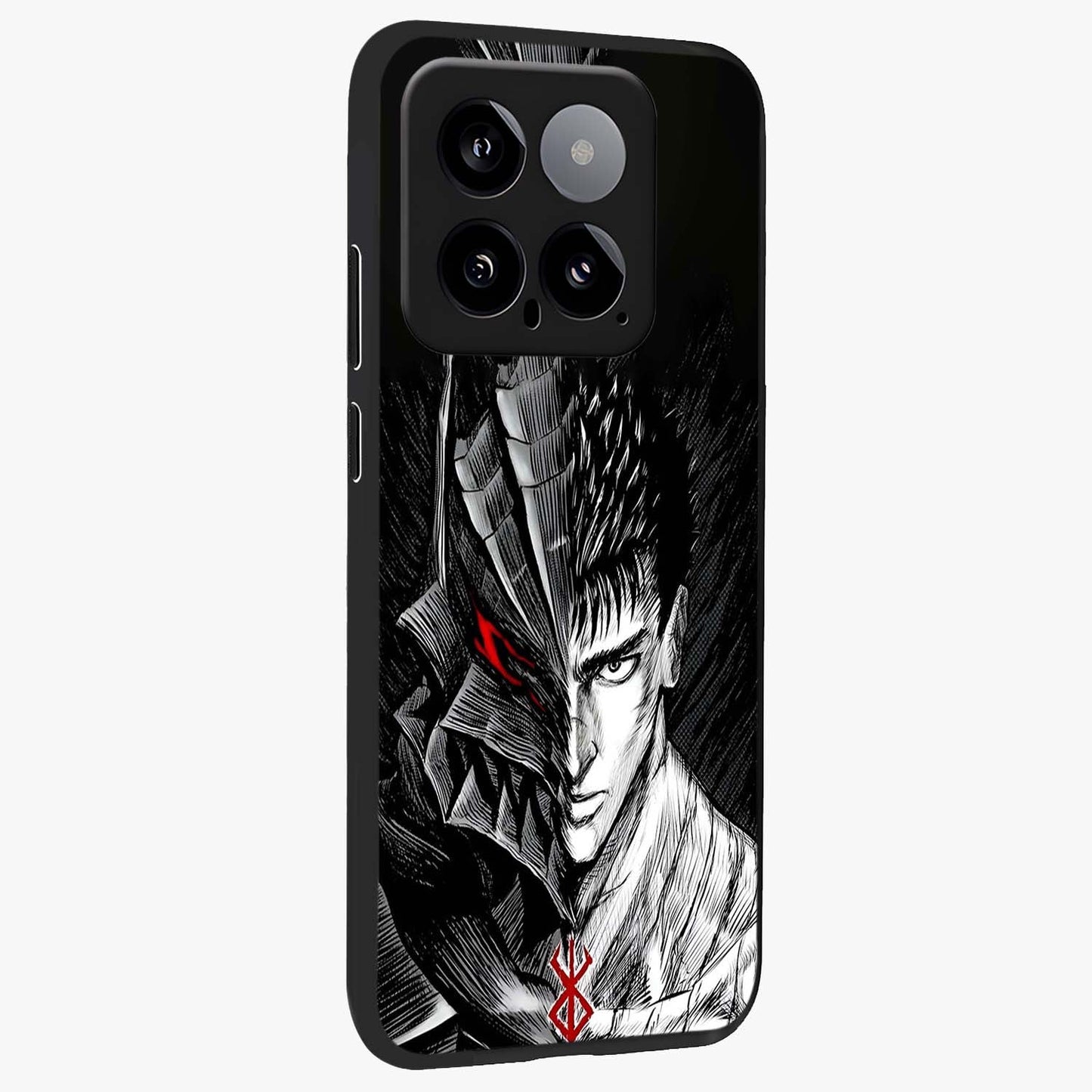 Berserker Blood Oath Glass Case upright view showcasing intense warrior aesthetic with dramatic artistic style.