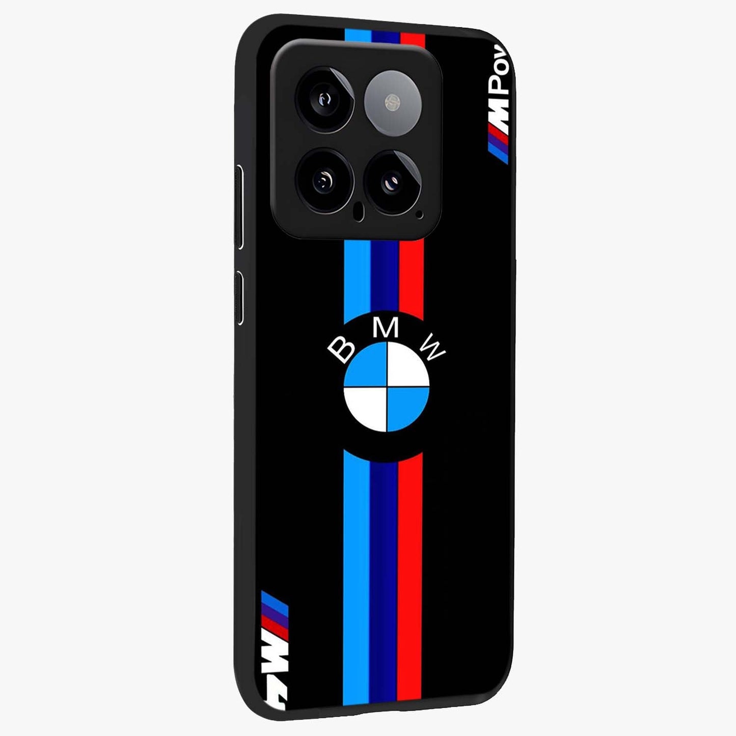 Turbo BMW Beast Glass Case upright view showcasing powerful car artwork with modern motorsport theme.