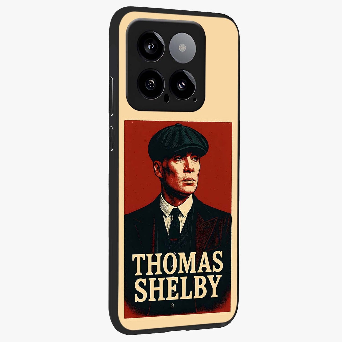 Vintage Mafia Authority Glass Case upright view showcasing dramatic vintage artwork with iconic authority theme.
