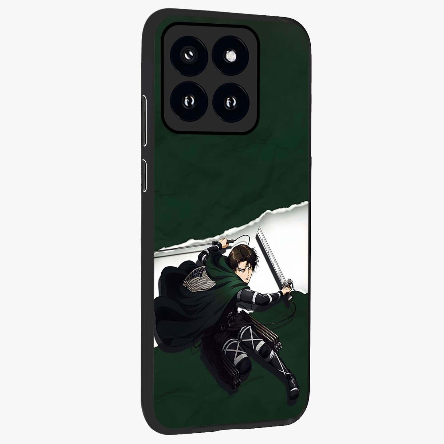 Emerald War Vanguard Glass Case upright view showcasing dramatic warrior artwork with bold fantasy theme.