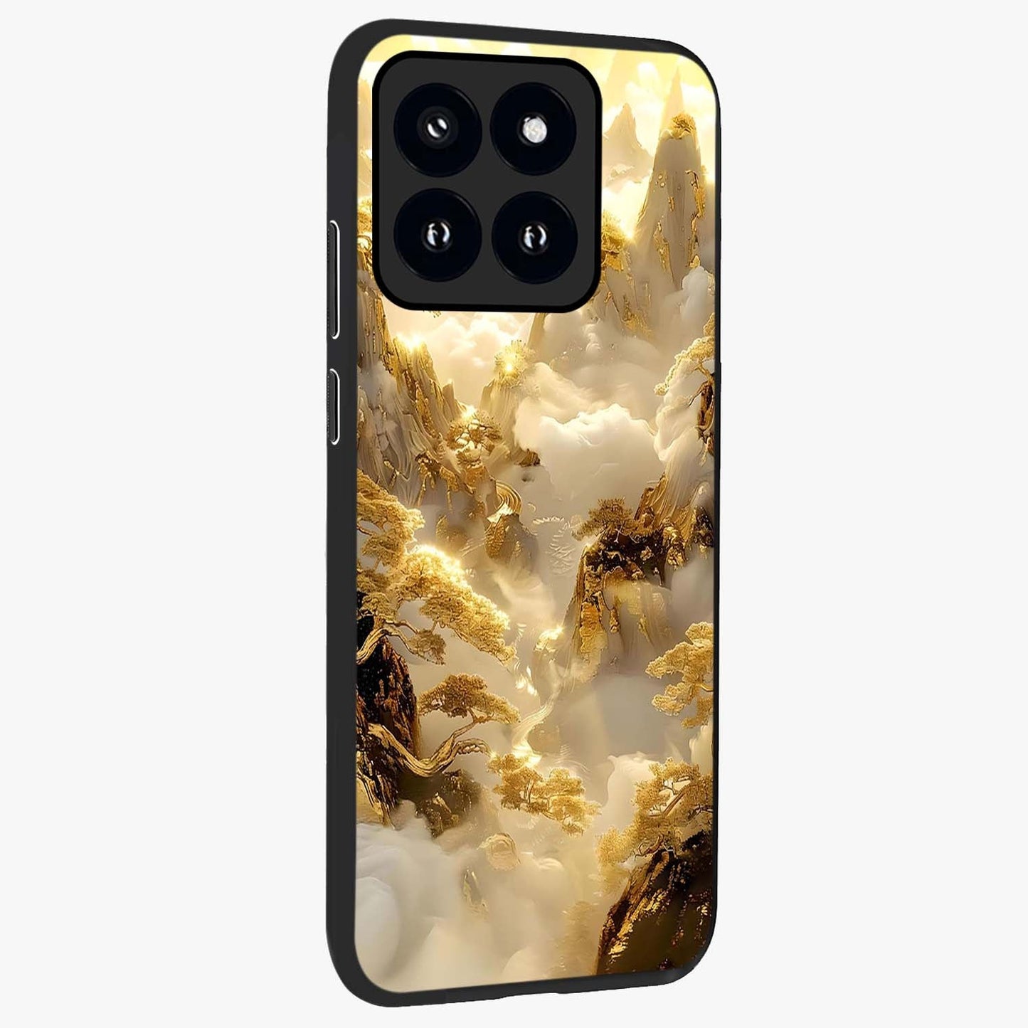Gates Of Illumination Glass Case upright view showcasing glowing gateway artwork with mystical celestial theme.
