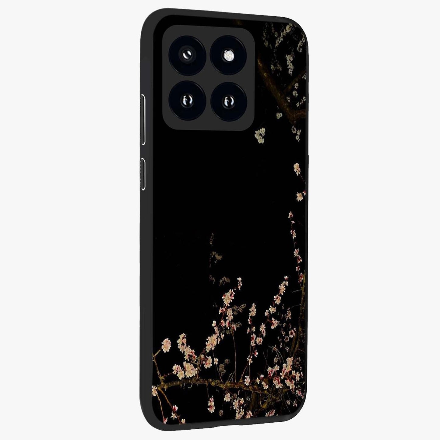 Petal Moon Light With Custom Name Glass Case upright view showcasing elegant floral moon artwork with personalized aesthetic.