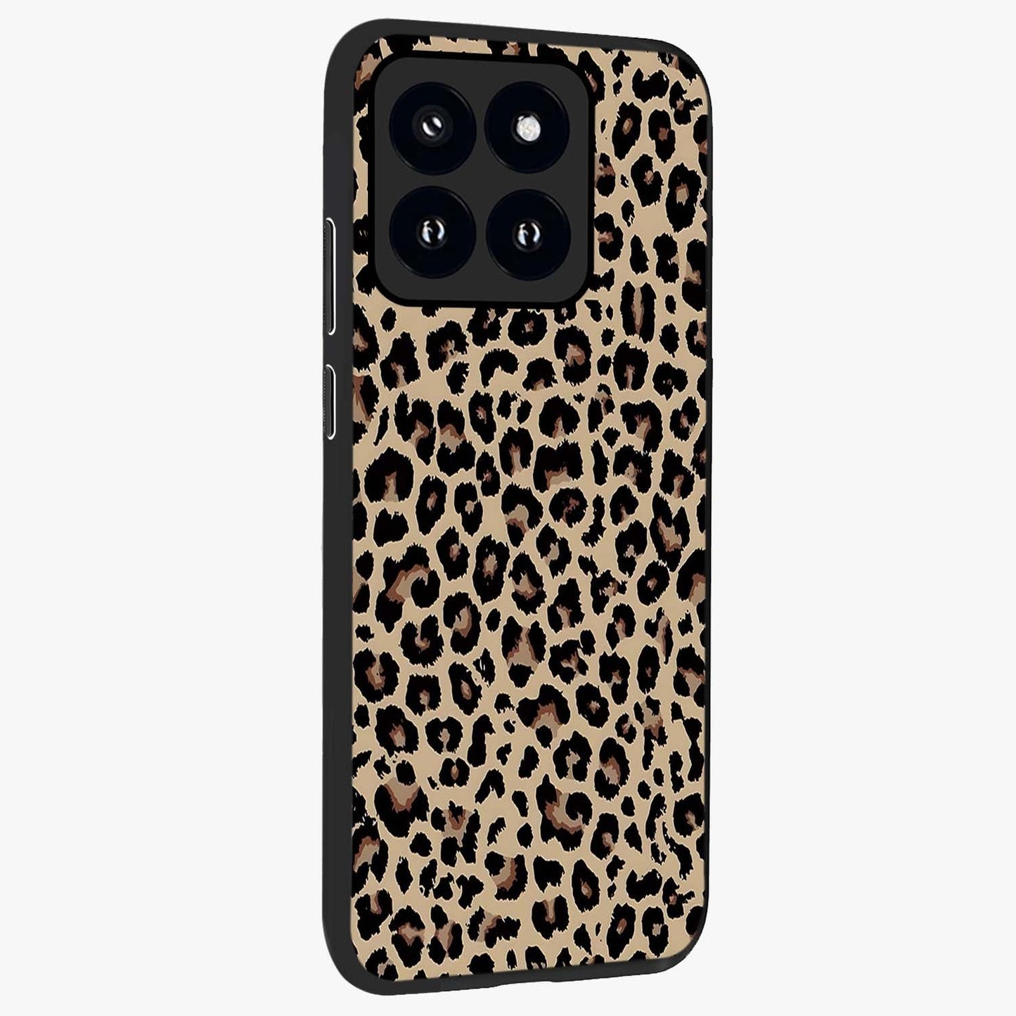 Savage Chic Pattern Glass Case upright view showcasing trendy decorative artwork with edgy fashion theme.
