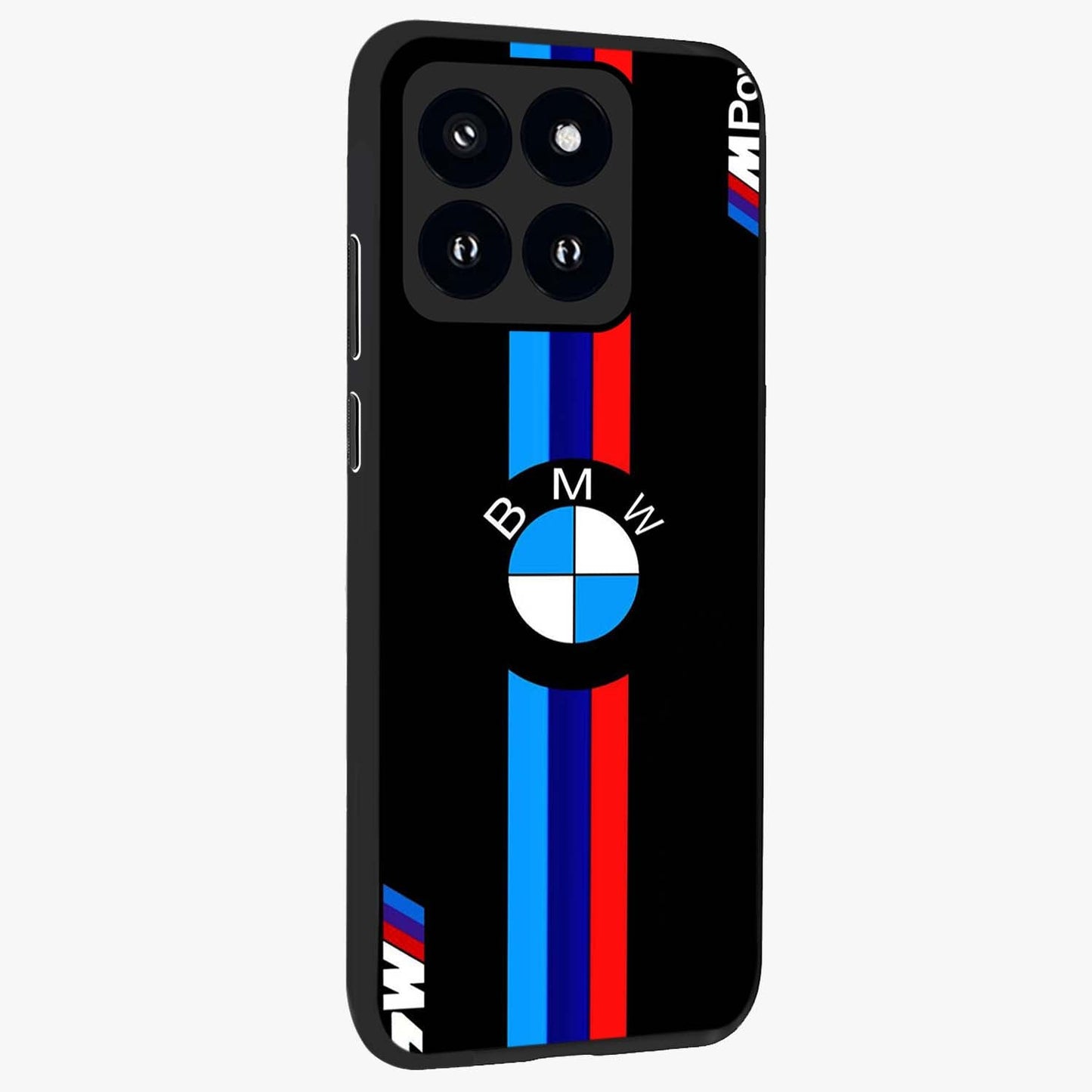 Turbo BMW Beast Glass Case upright view showcasing powerful car artwork with modern motorsport theme.