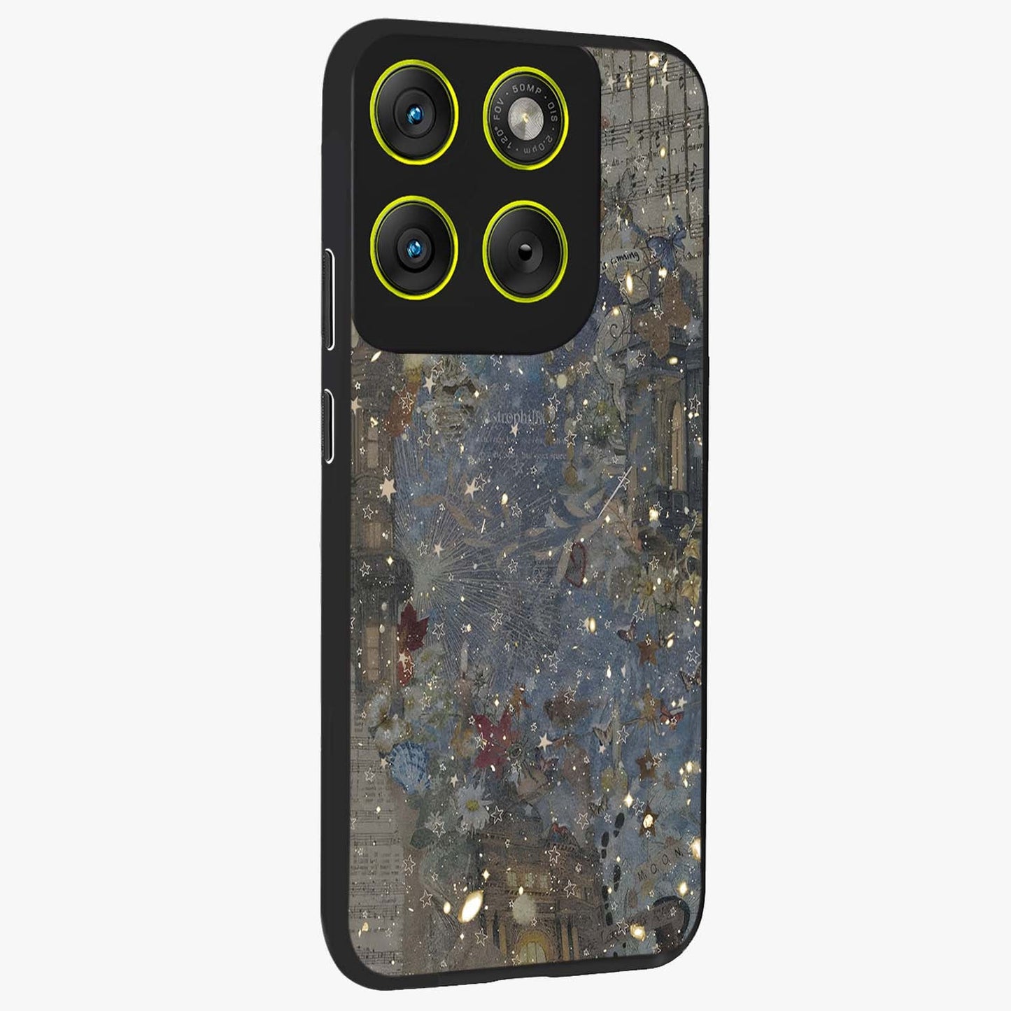 Aesthetic Astrolophia Glass Case upright view showcasing soft aesthetic theme with stylish modern look.