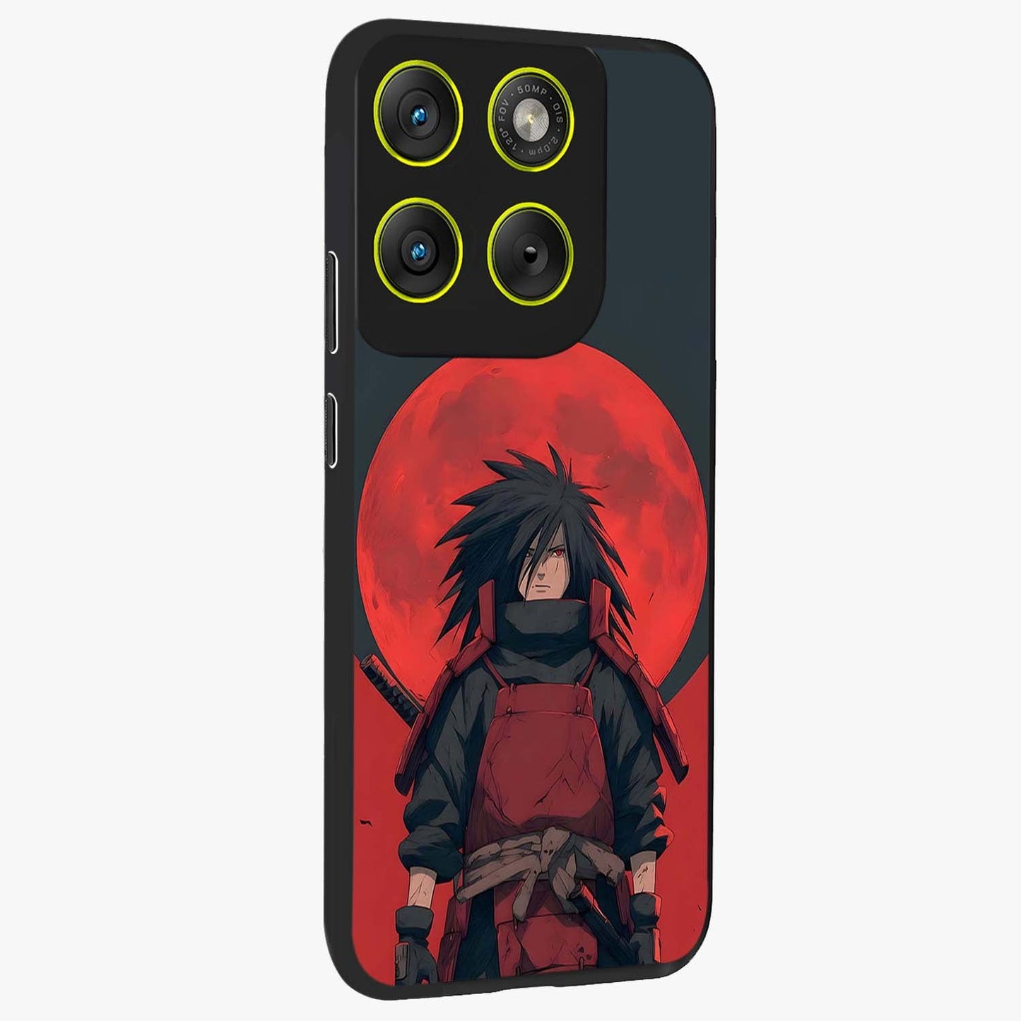 Crimson Moon Warlord Glass Case upright view showcasing powerful warlord artwork with dark celestial theme.