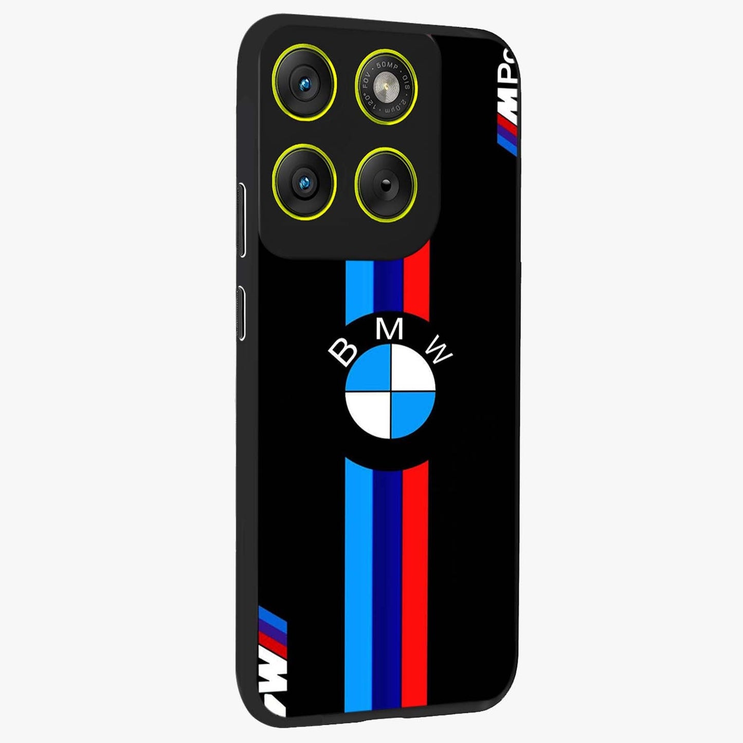 Turbo BMW Beast Glass Case upright view showcasing powerful car artwork with modern motorsport theme.