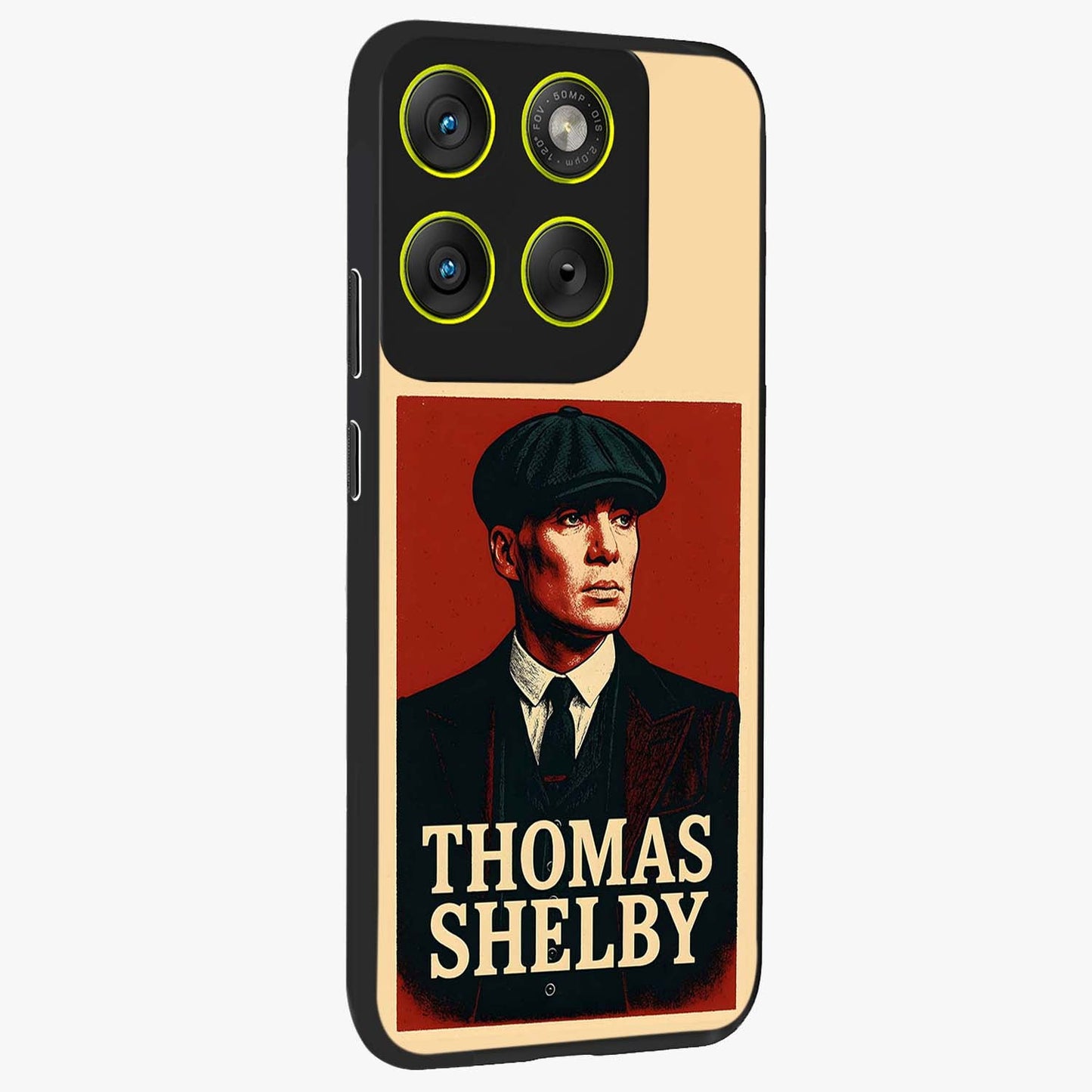 Vintage Mafia Authority Glass Case upright view showcasing dramatic vintage artwork with iconic authority theme.