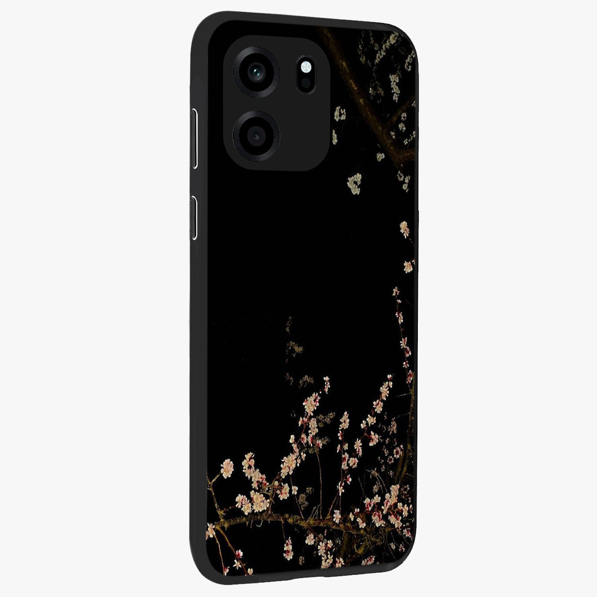 Petal Moon Light With Custom Name Glass Case upright view showcasing elegant floral moon artwork with personalized aesthetic.