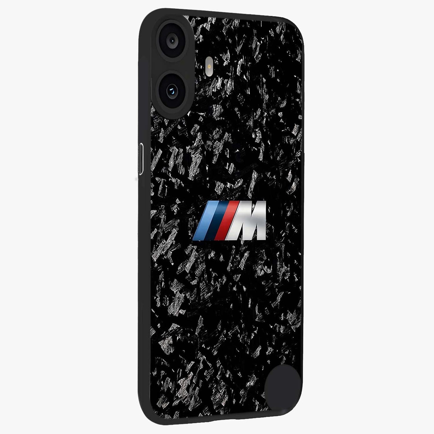 Carbon Speed Mark Glass Case upright view showcasing modern carbon speed graphic with bold automotive theme.