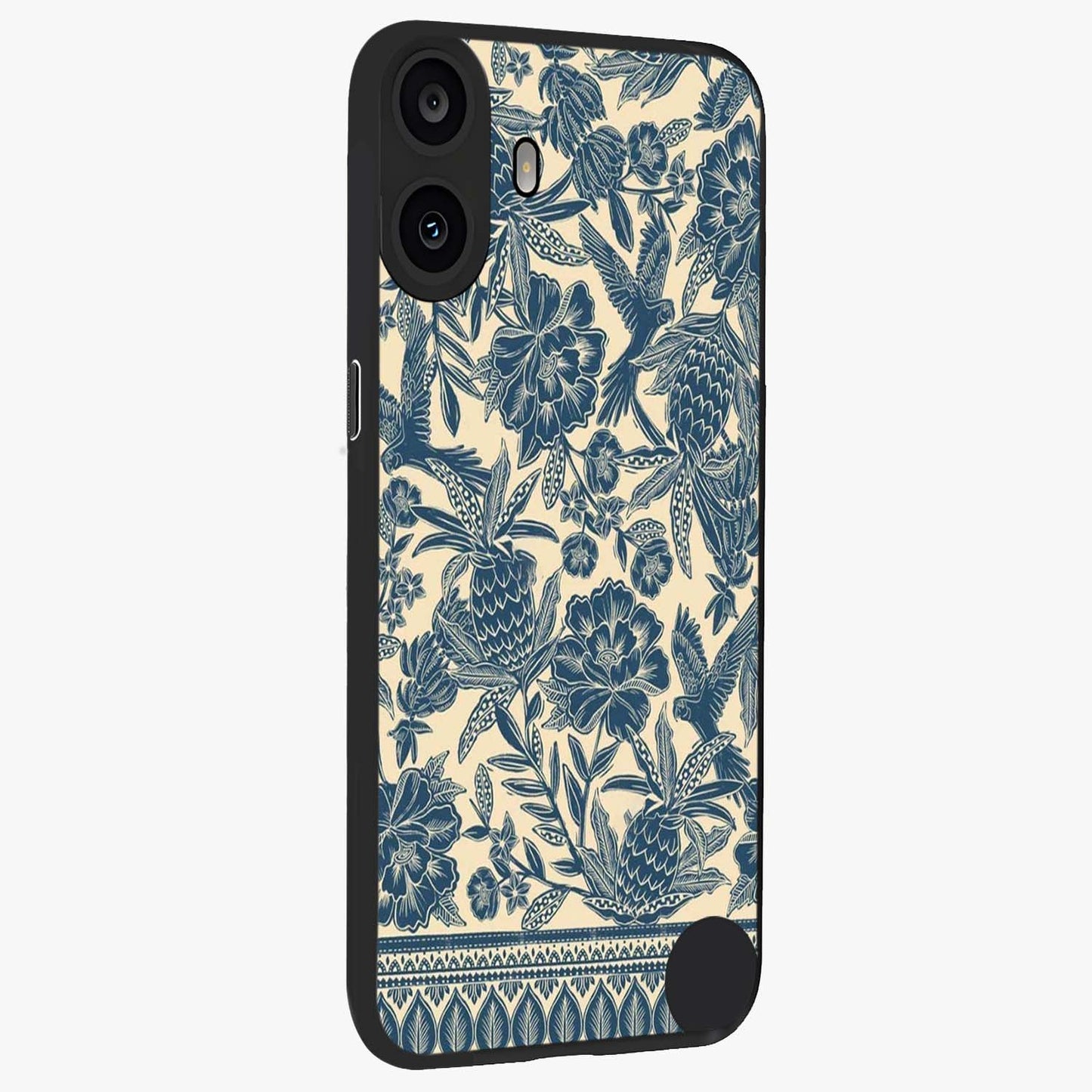 Heirloom Wild Bloom Glass Case upright view showcasing delicate wildflower artwork with timeless floral theme.