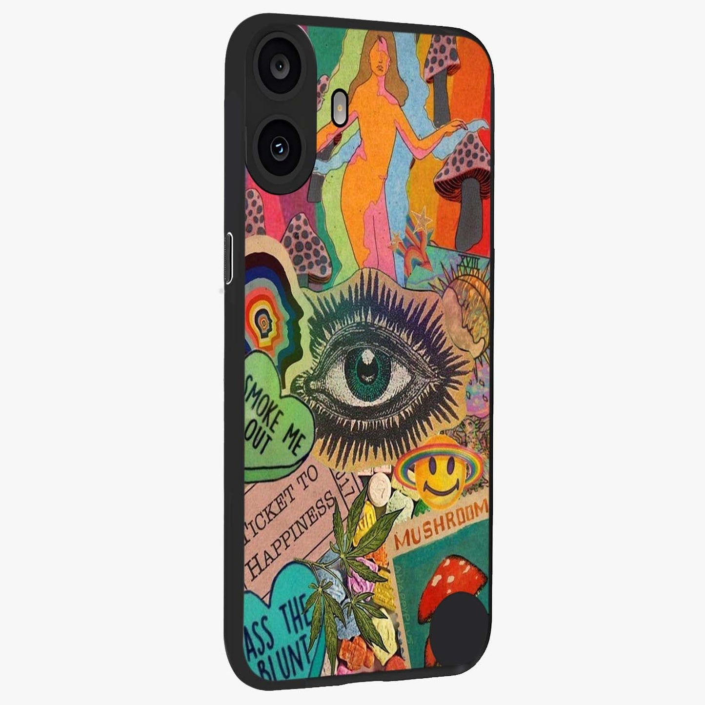 Mystic Eye Wonderland Glass Case upright view showcasing symbolic eye artwork with mysterious fantasy theme.