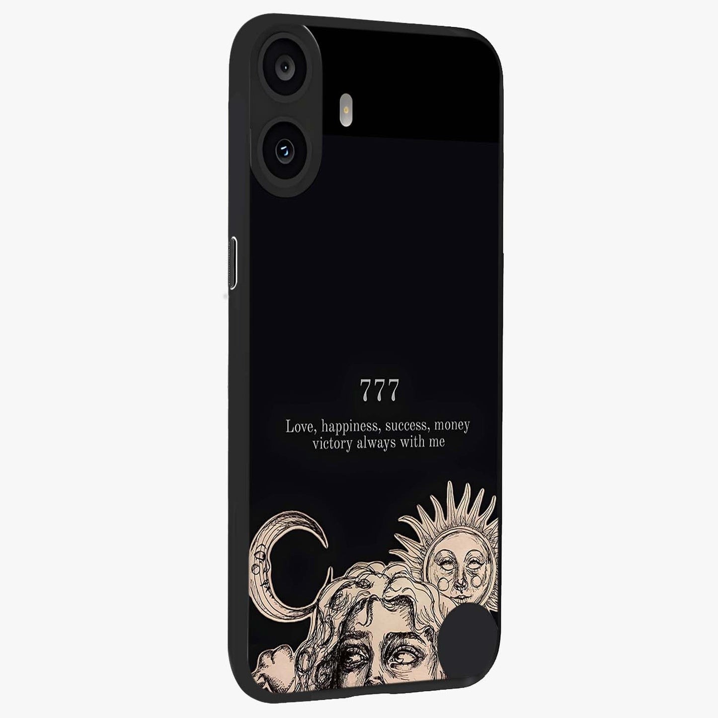 Mystic Victory Aura Glass Case upright view showcasing powerful victory themed artwork with spiritual energy vibe.