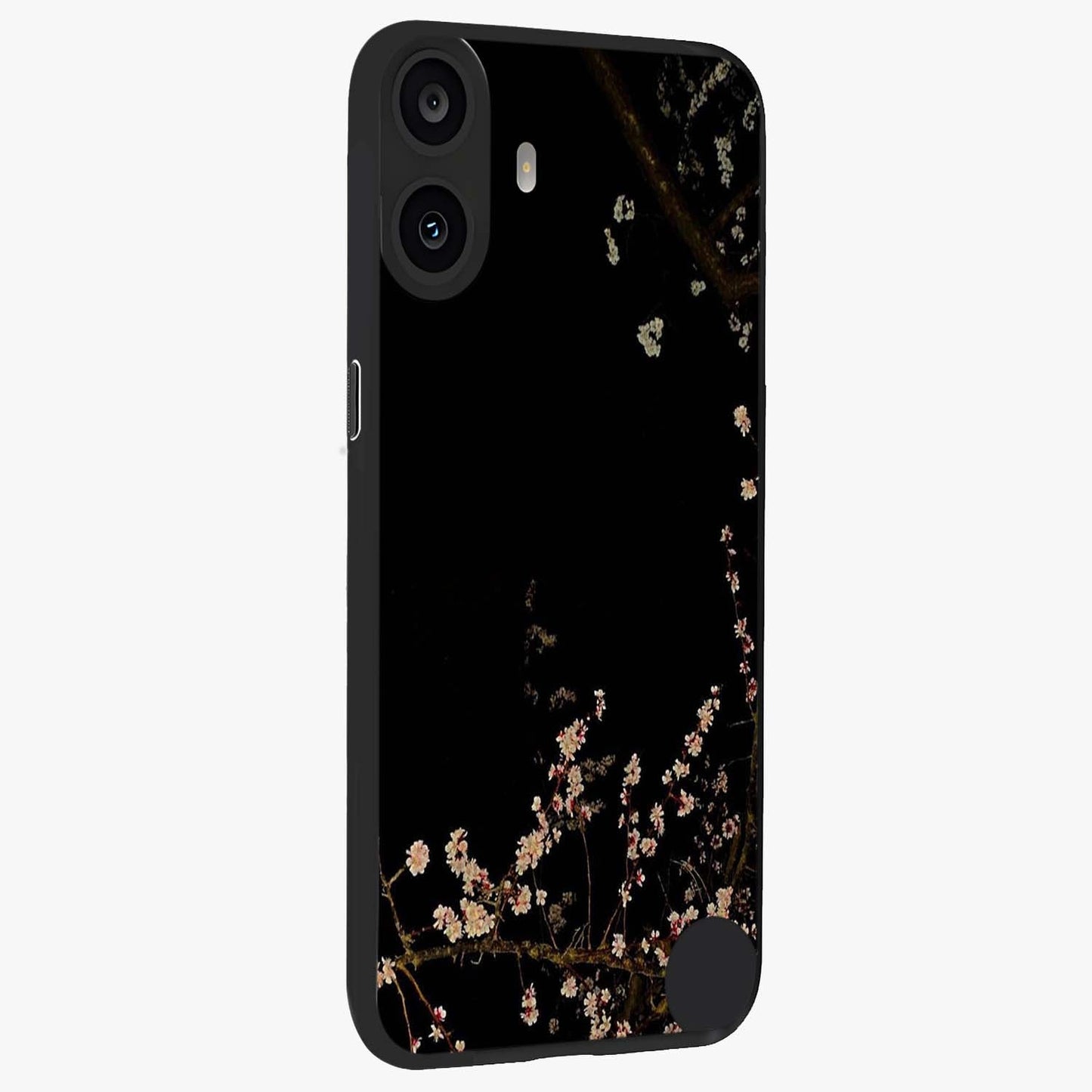 Petal Moon Light With Custom Name Glass Case upright view showcasing elegant floral moon artwork with personalized aesthetic.