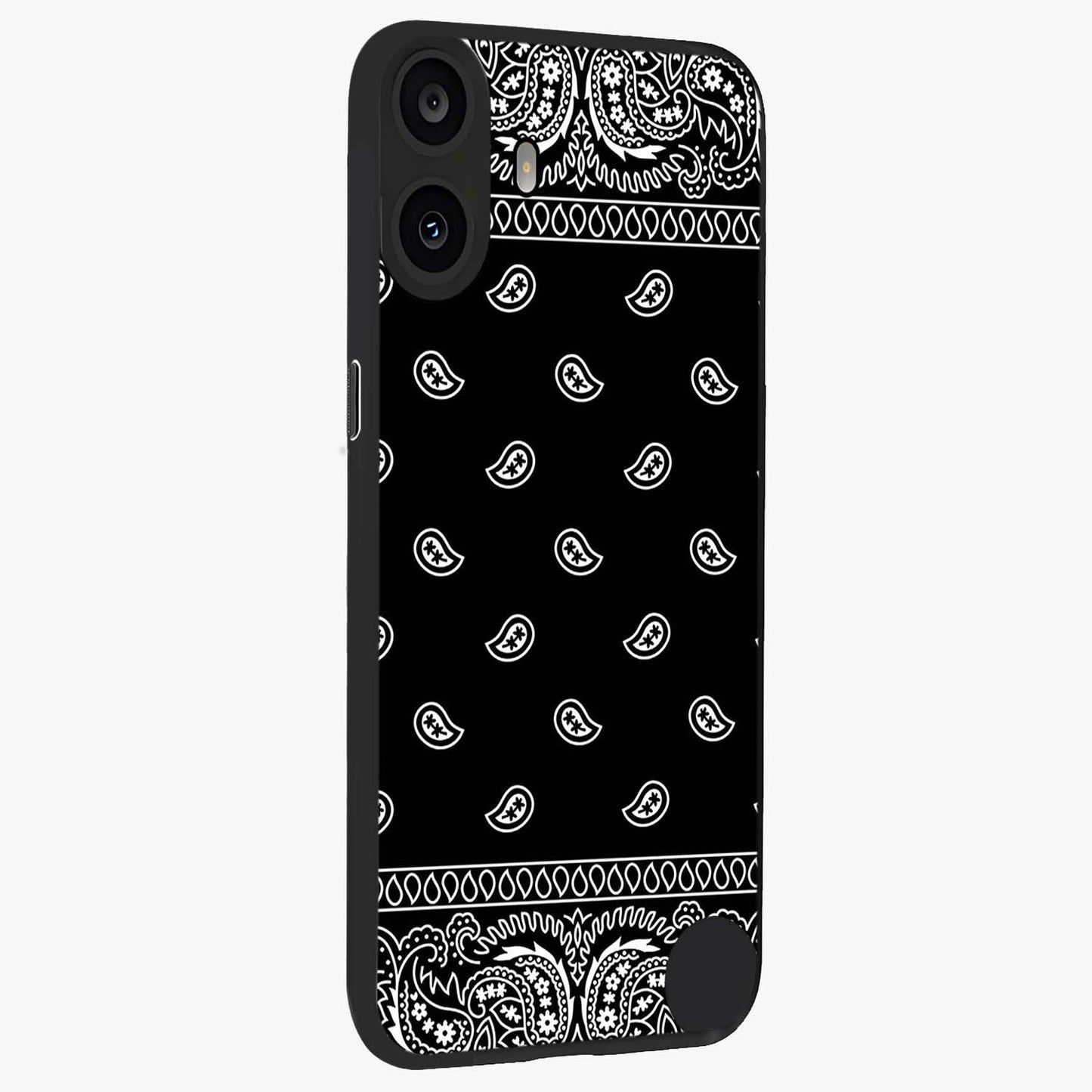 Retro Rebel Threads Glass Case upright view showcasing stylish vintage artwork with bold retro theme.