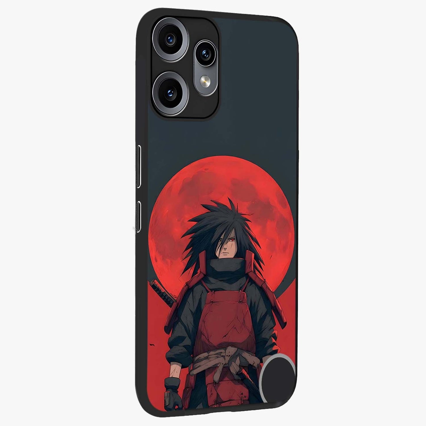 Crimson Moon Warlord Glass Case upright view showcasing powerful warlord artwork with dark celestial theme.
