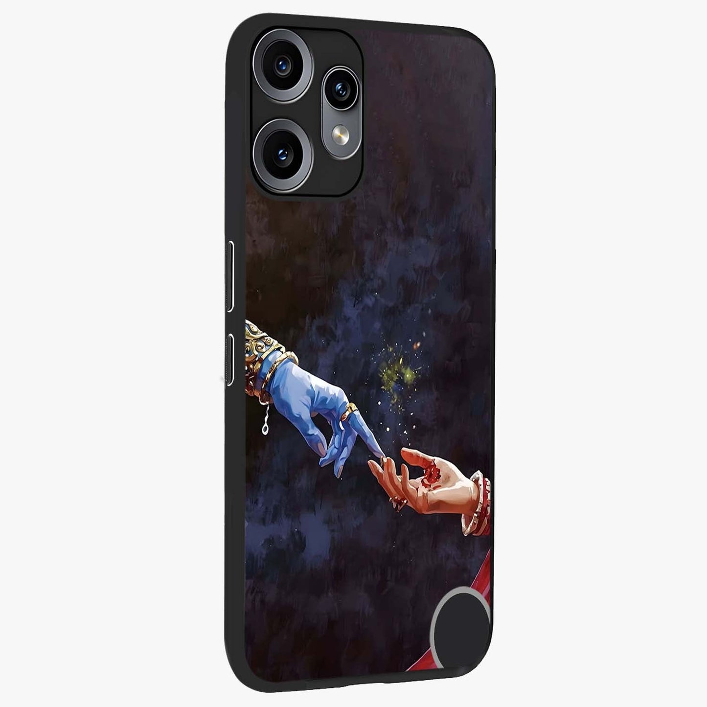 Divine Touch Eternal Glass Case upright view showcasing peaceful spiritual artwork with eternal divine theme.