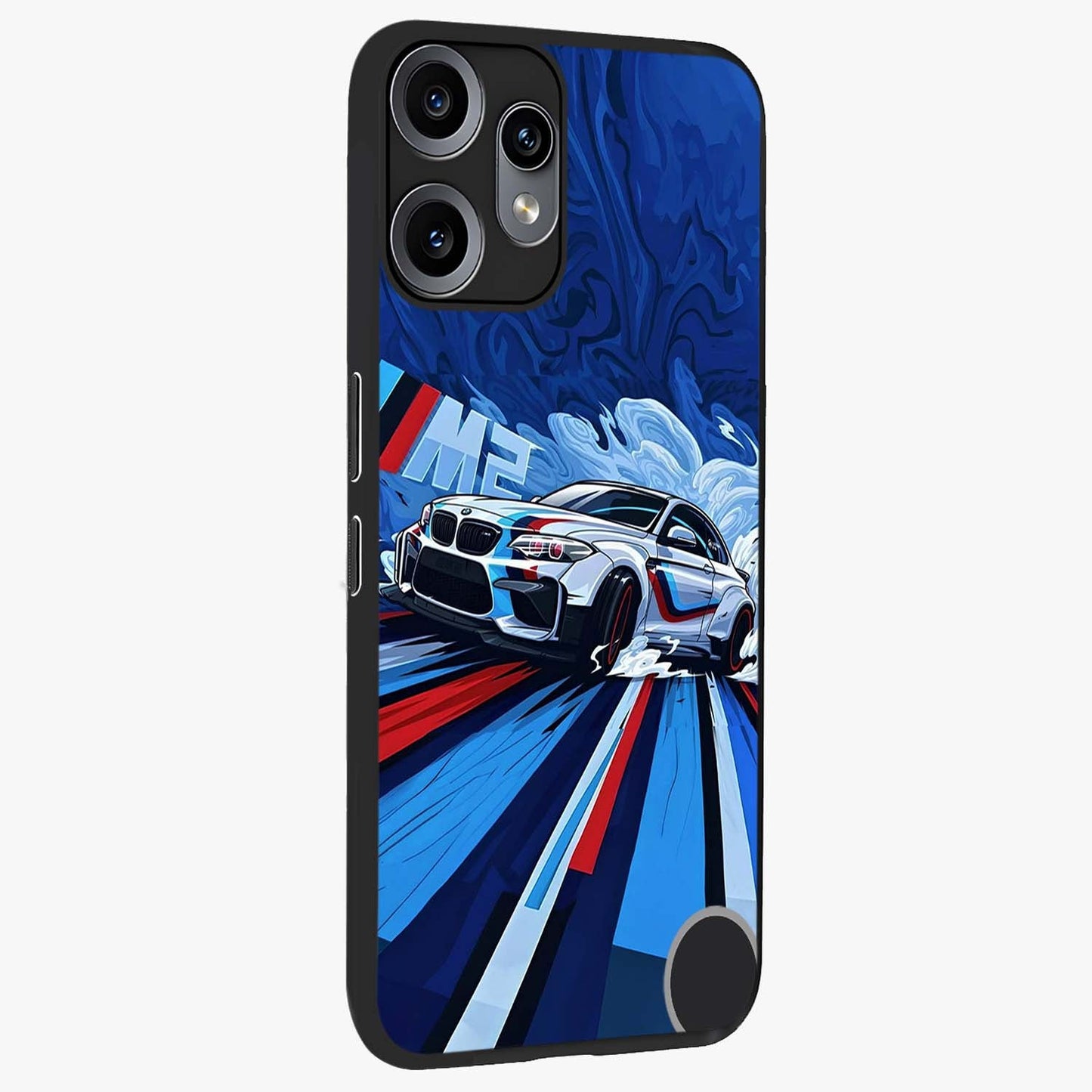 Drift Power Rush Glass Case upright view showcasing high speed racing artwork with bold automotive theme.