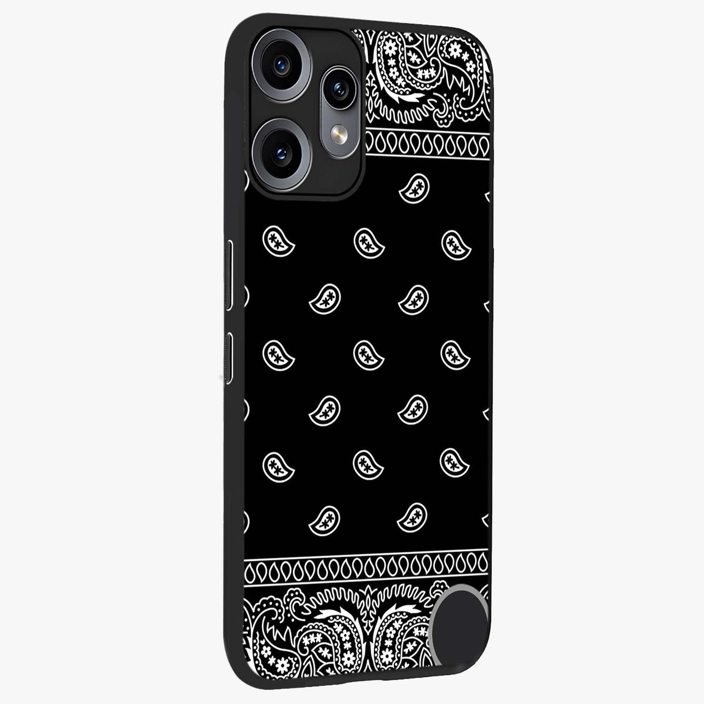 Retro Rebel Threads Glass Case upright view showcasing stylish vintage artwork with bold retro theme.