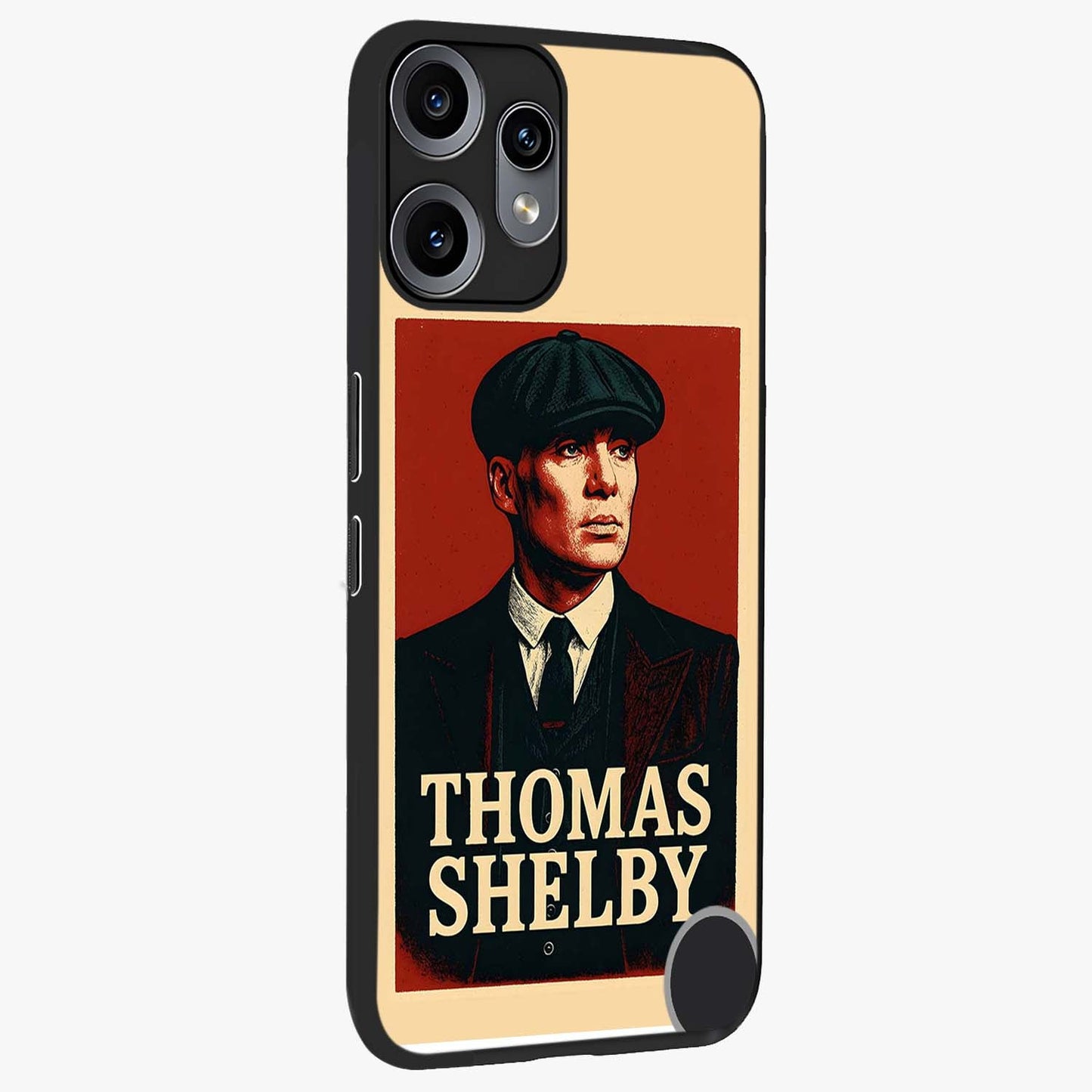 Vintage Mafia Authority Glass Case upright view showcasing dramatic vintage artwork with iconic authority theme.