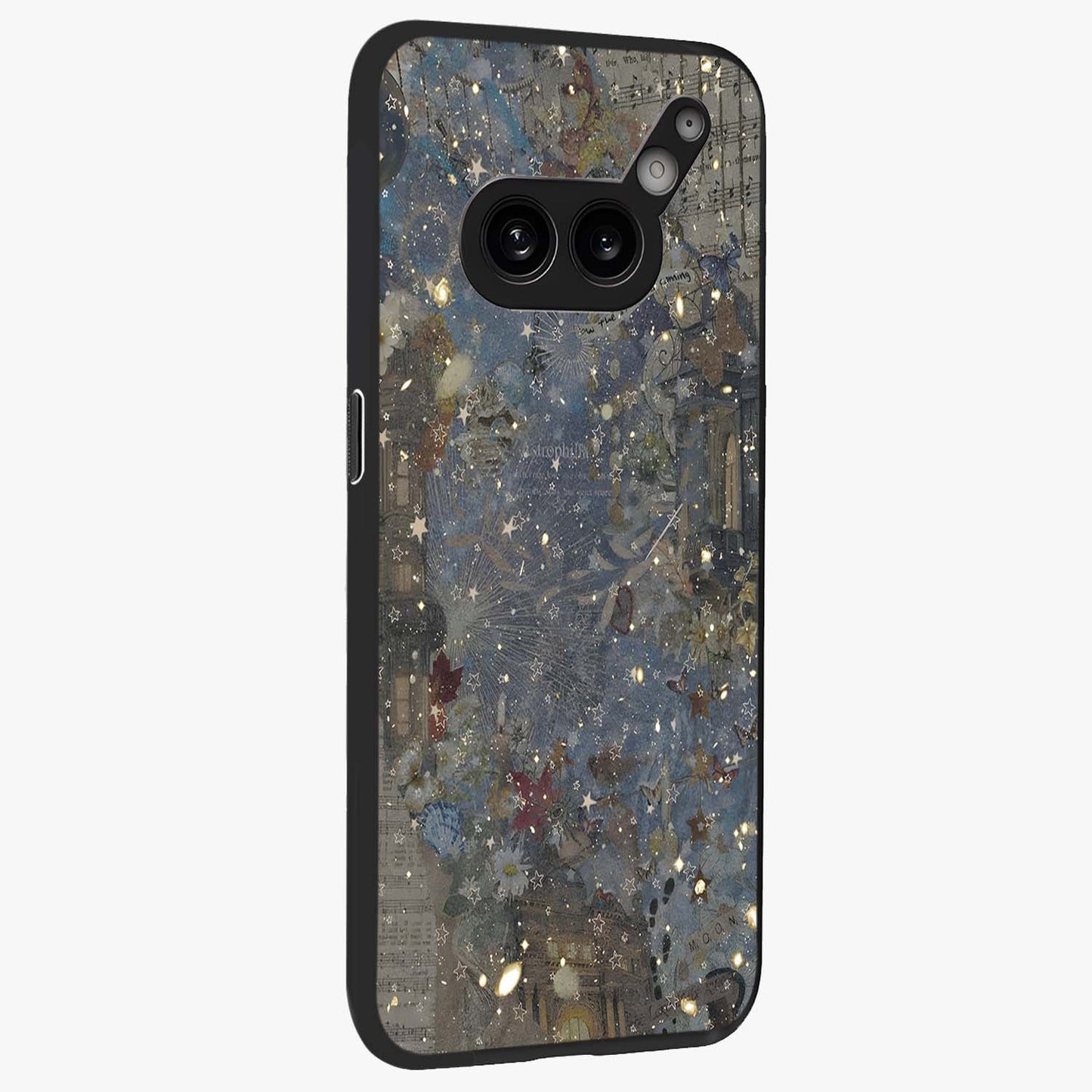 Aesthetic Astrolophia Glass Case upright view showcasing soft aesthetic theme with stylish modern look.