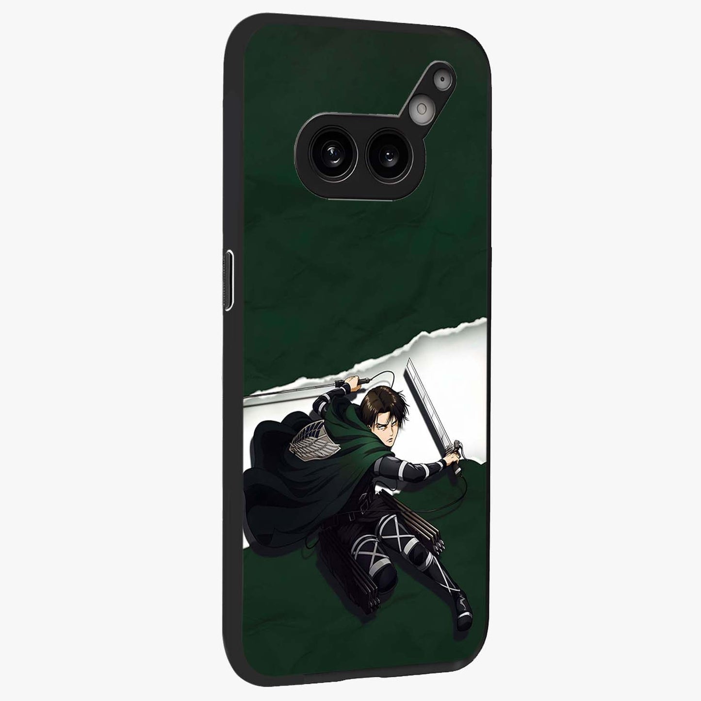 Emerald War Vanguard Glass Case upright view showcasing dramatic warrior artwork with bold fantasy theme.