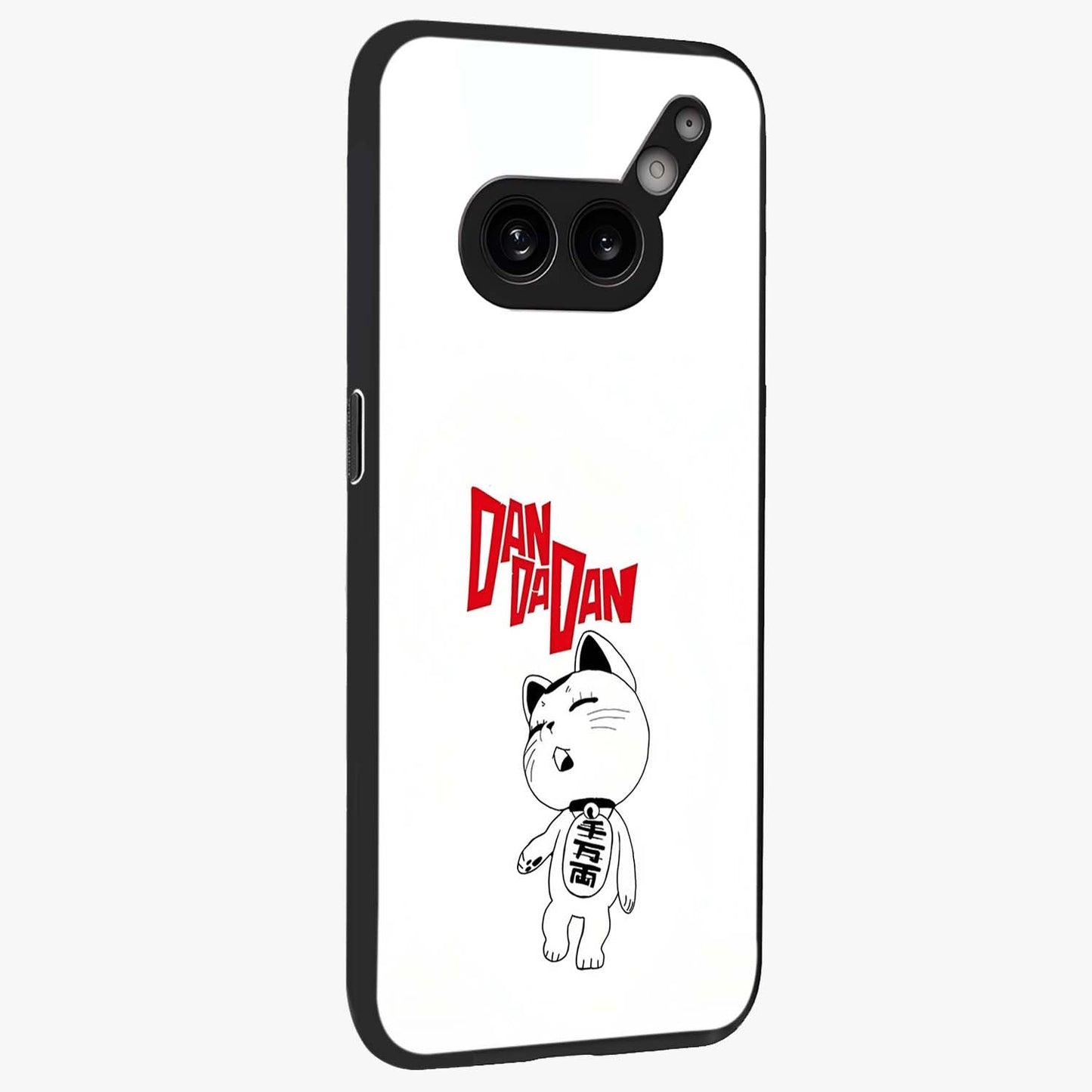 Playful Spirit Charm Glass Case upright view showcasing vibrant charm artwork with fun artistic theme.