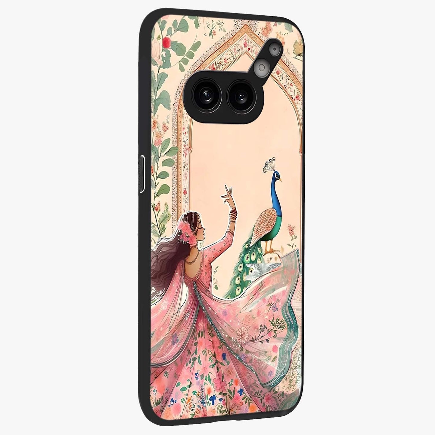 Royal Grace Muse Glass Case upright view showcasing stylish artistic artwork with sophisticated royal theme.