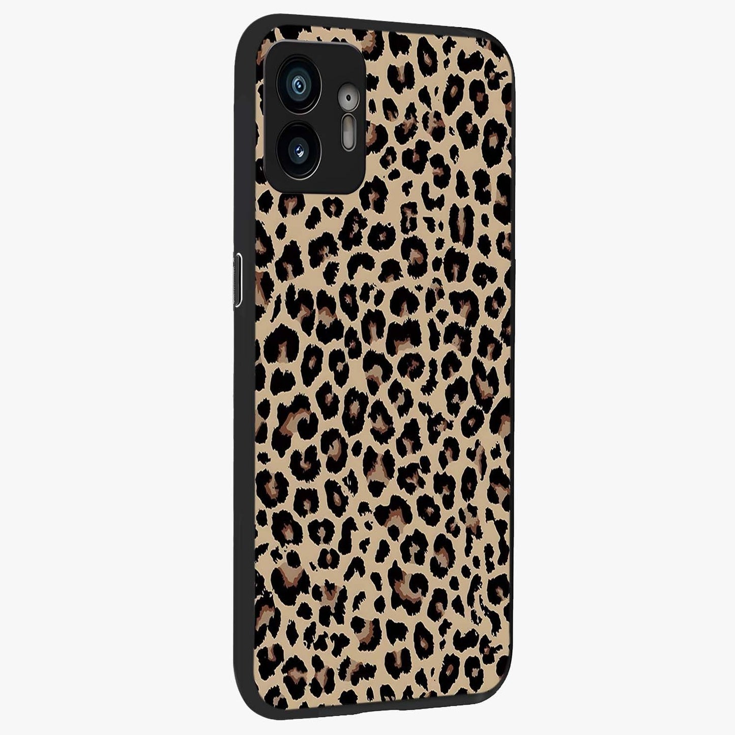 Savage Chic Pattern Glass Case upright view showcasing trendy decorative artwork with edgy fashion theme.