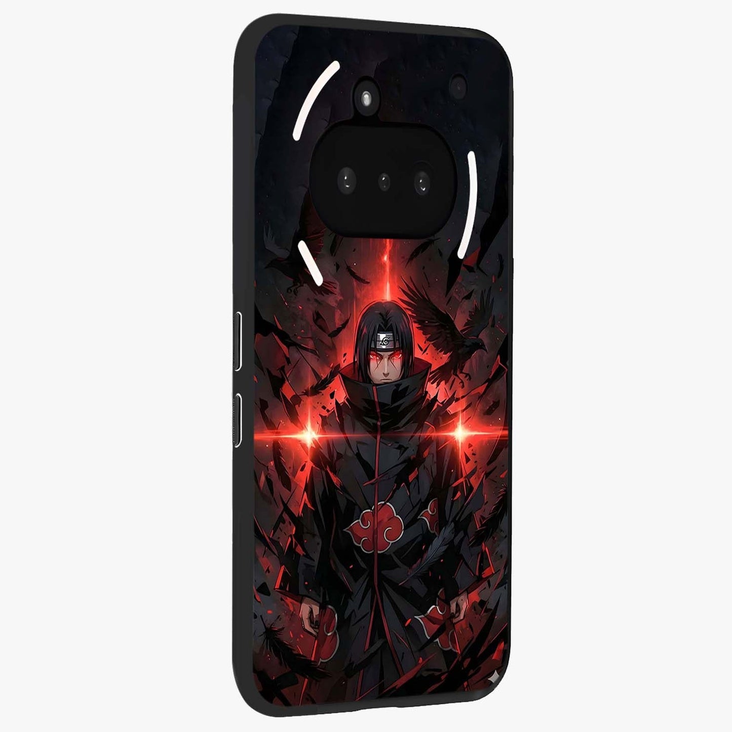Focus Mode On Glass Case upright view showcasing strong typography statement with sleek motivational theme.