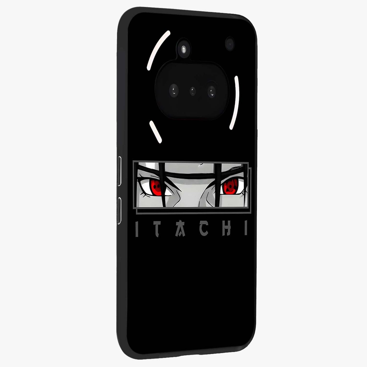 Scarlet Gaze Dominance Glass Case upright view showcasing powerful dramatic artwork with dominant artistic theme.