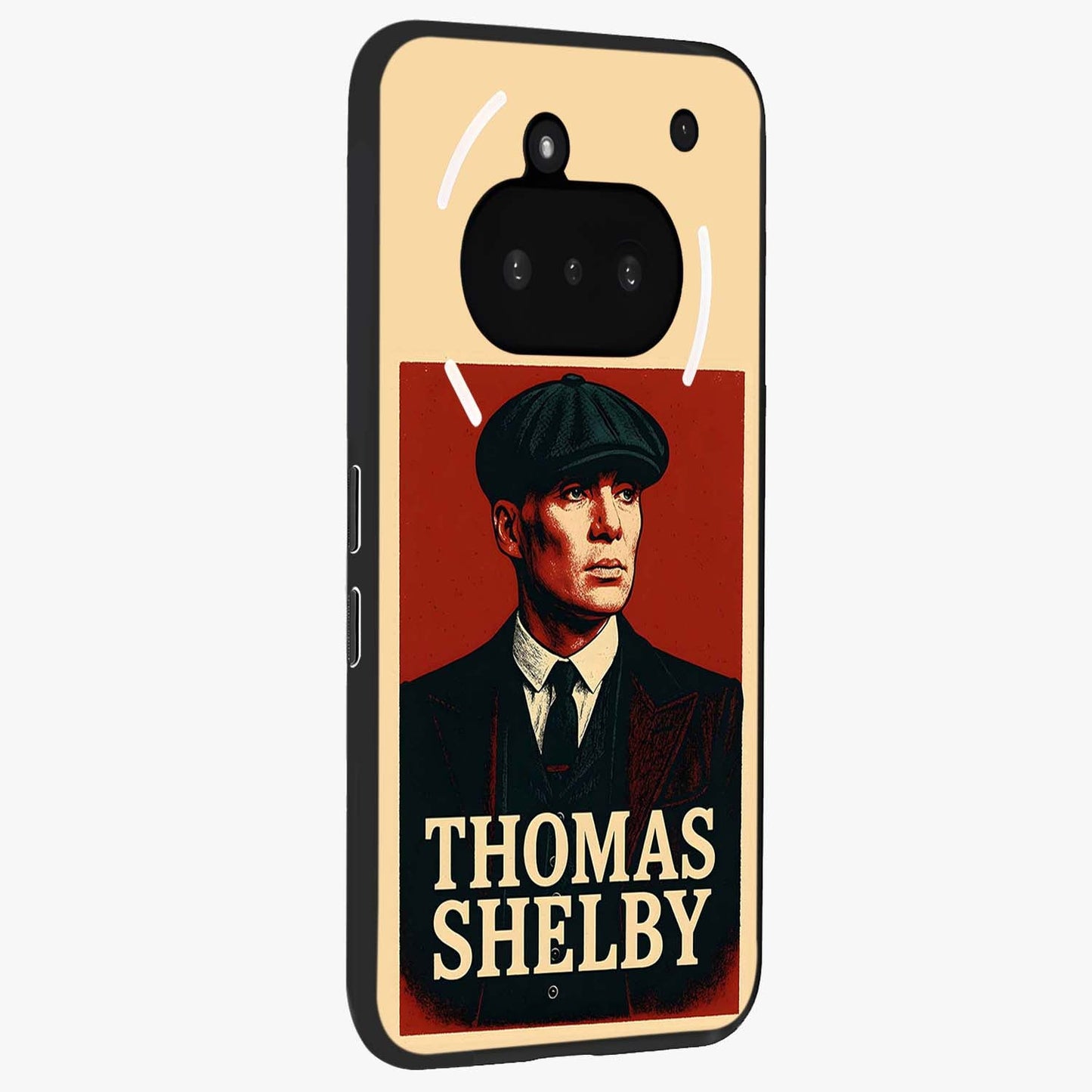 Vintage Mafia Authority Glass Case upright view showcasing dramatic vintage artwork with iconic authority theme.