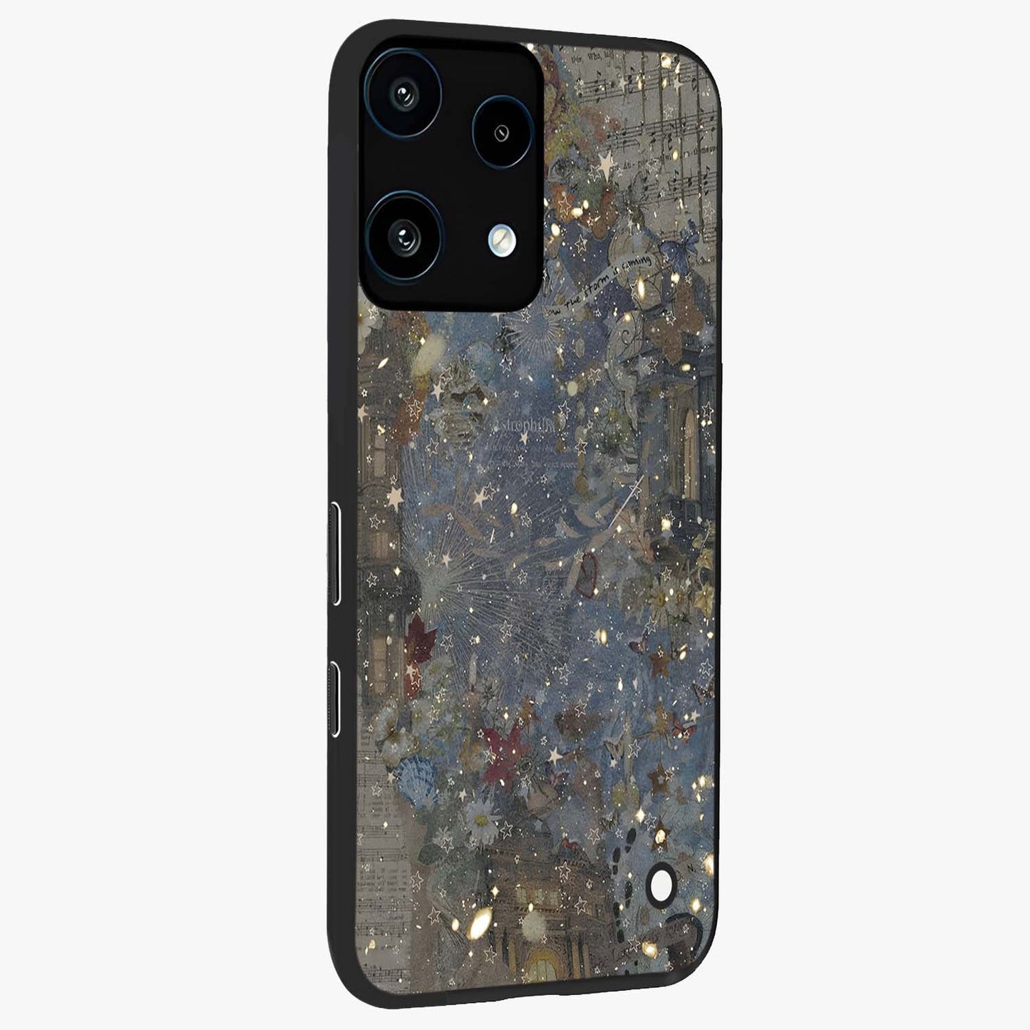 Aesthetic Astrolophia Glass Case upright view showcasing soft aesthetic theme with stylish modern look.