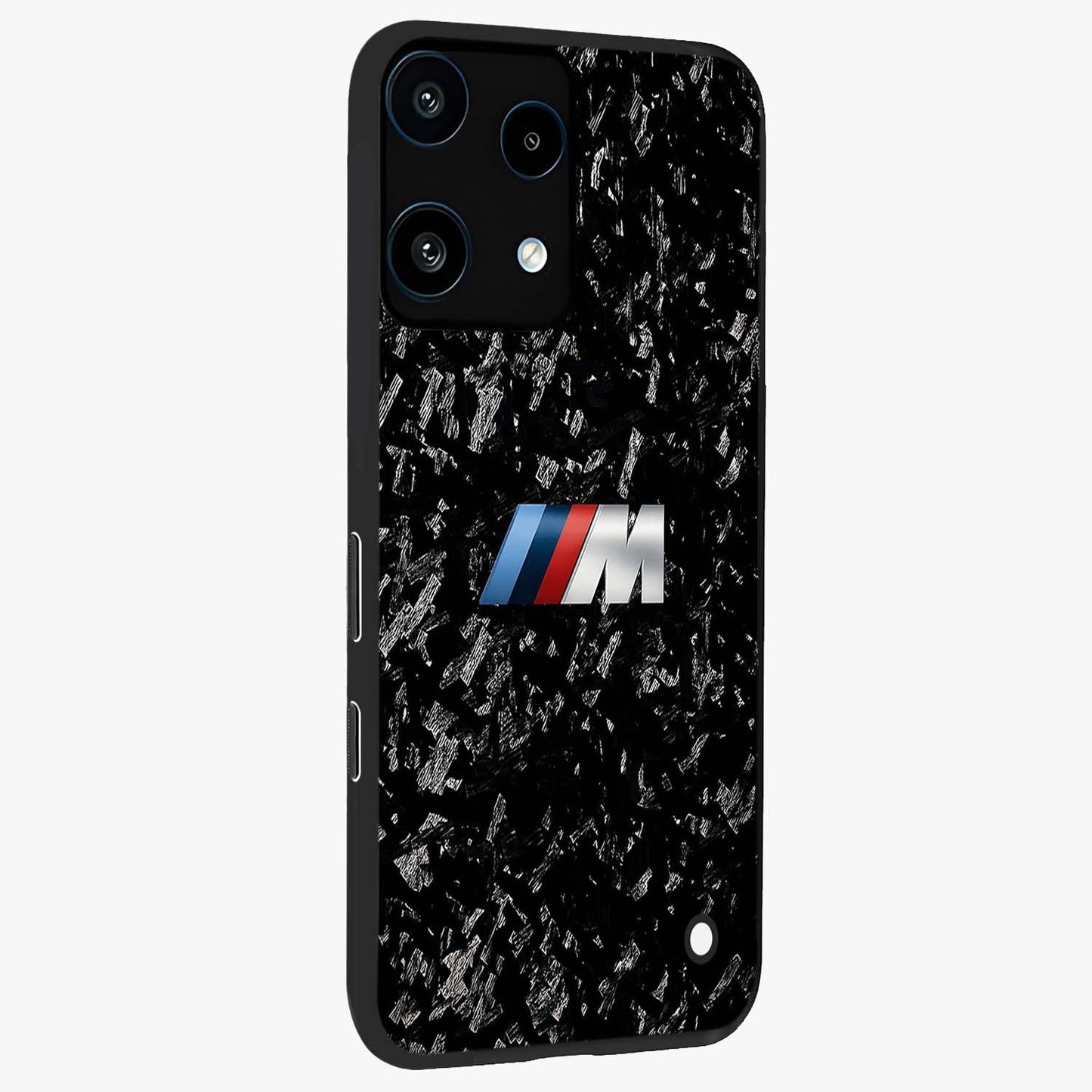 Carbon Speed Mark Glass Case upright view showcasing modern carbon speed graphic with bold automotive theme.